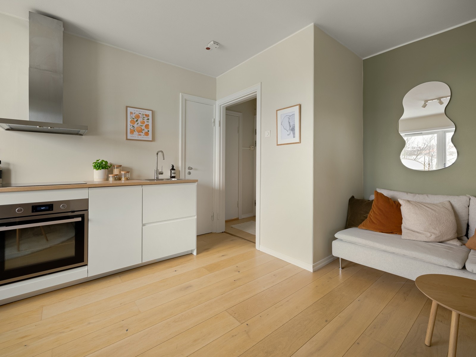 Ved entreen er det også et praktisk innebygget kott. Her kan du ha støvsuger, vaskemidler og det du ellers ønsker ute av synet og sinn. Galleribilde