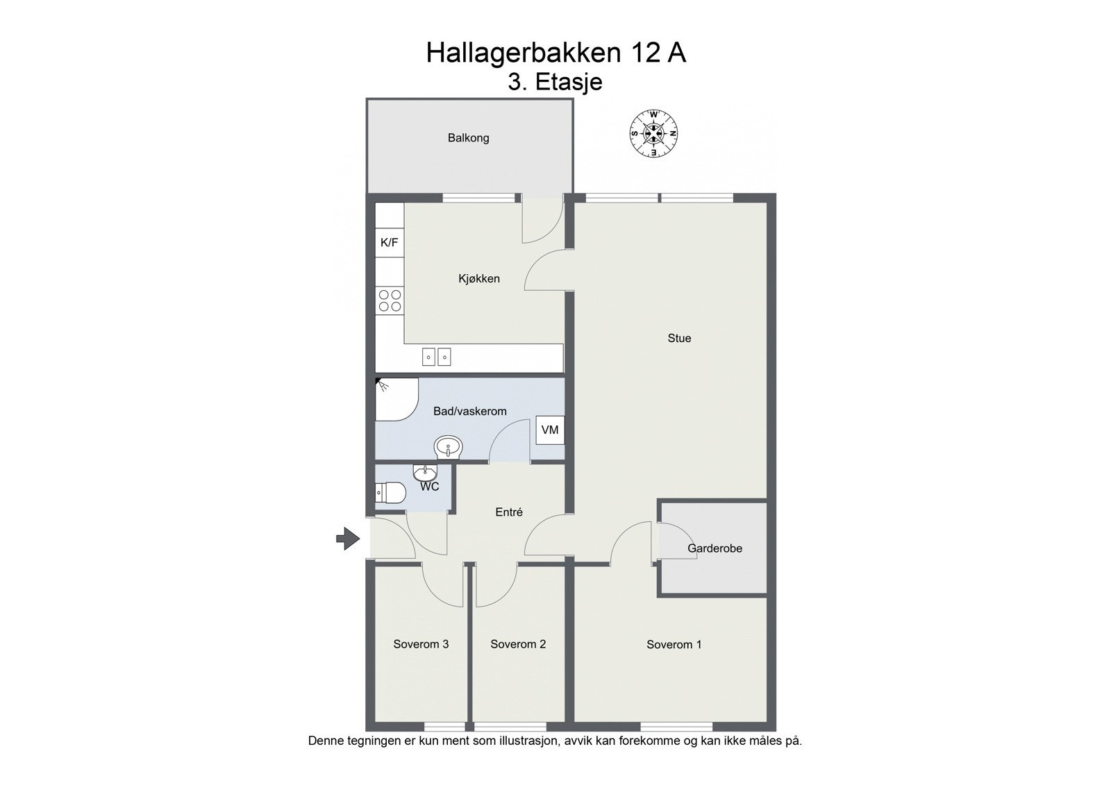 Plantegning 3.etasje Galleribilde