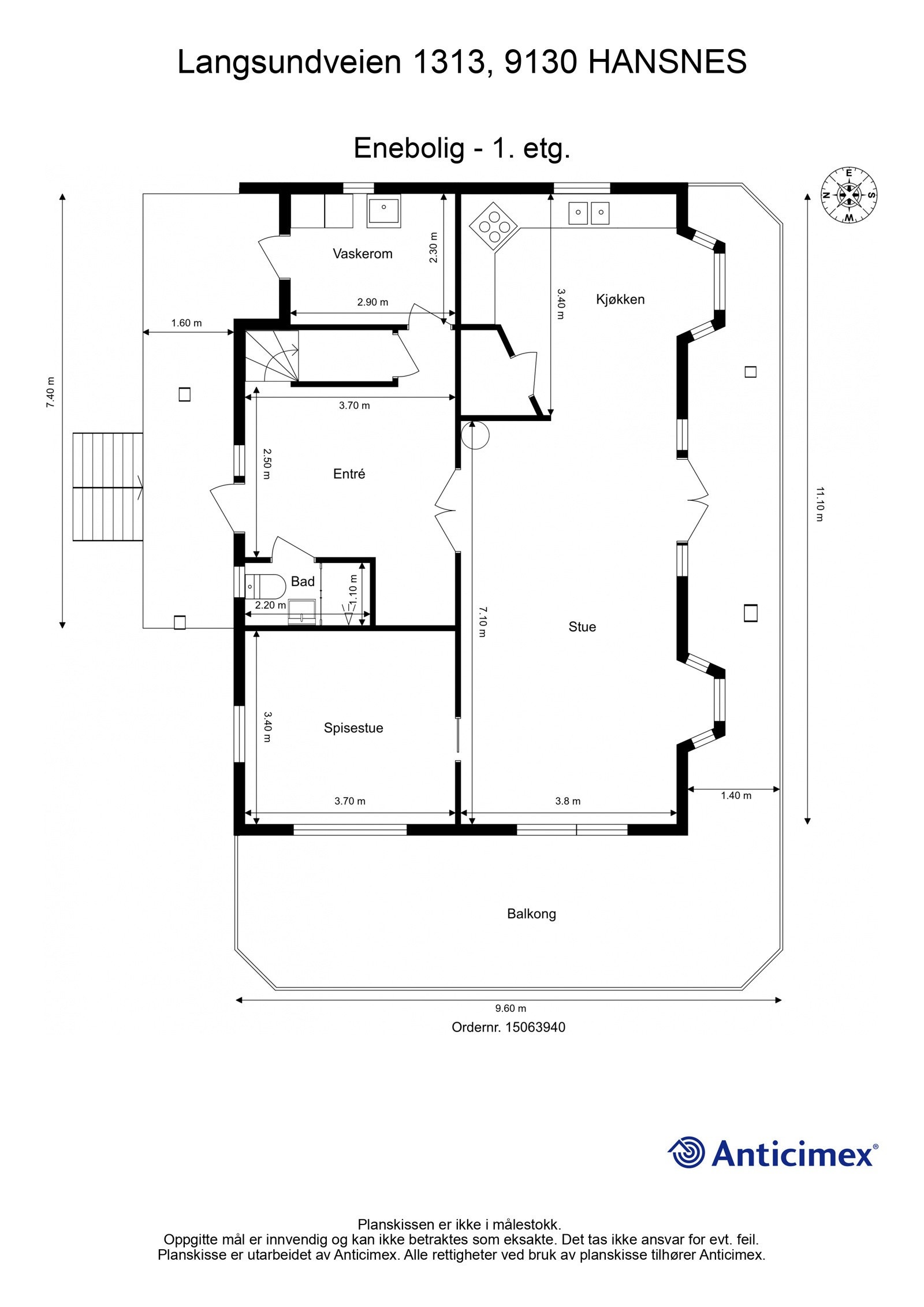 Plantegning 1. etasje Galleribilde