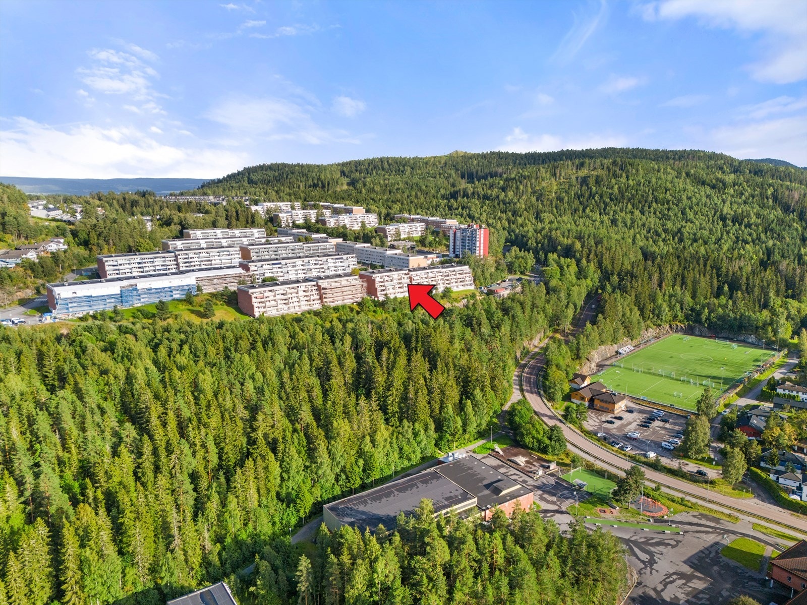 Oversiktsbilde av området ved boligen. Galleribilde