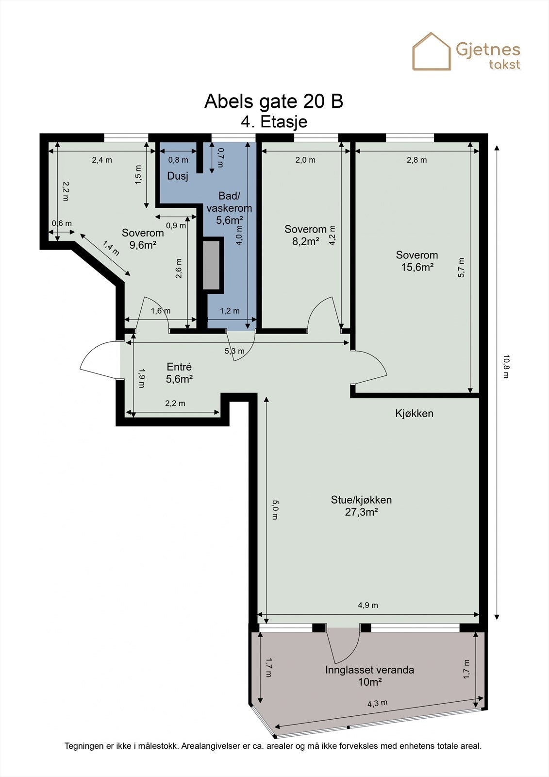 Ta en titt på planskissen og gjør deg kjent med romfordelingen. Galleribilde