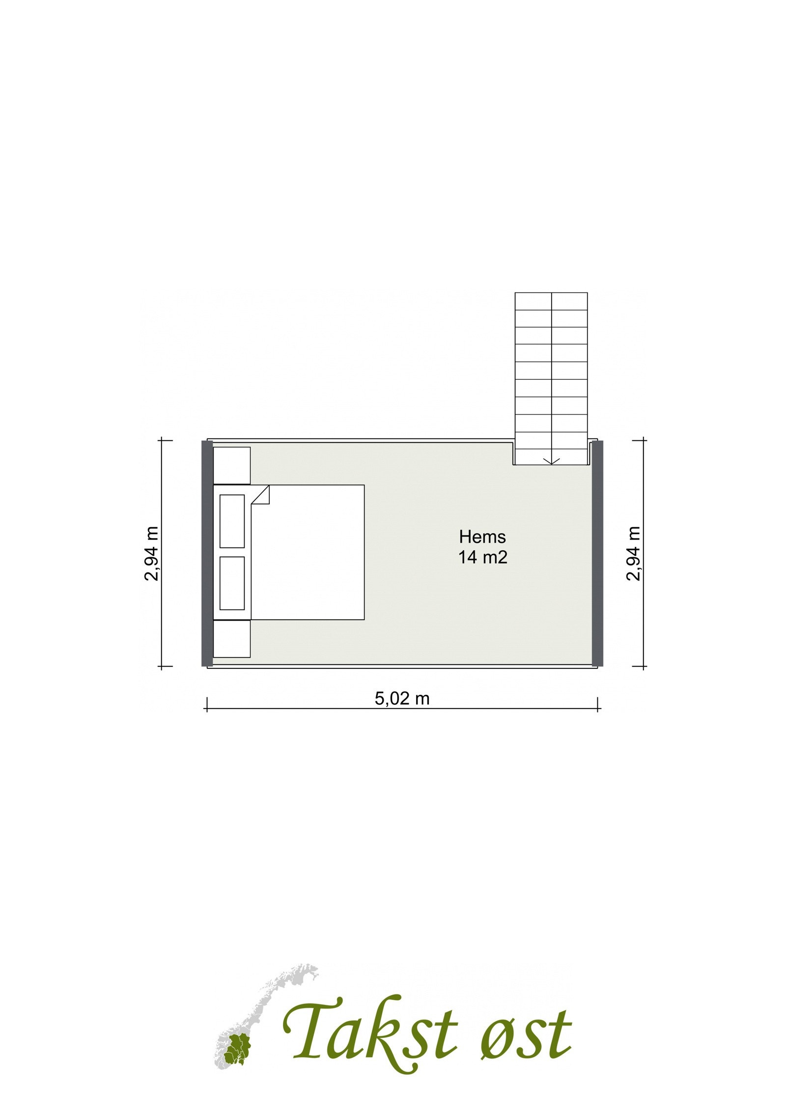 2-D plantegning hems. Galleribilde