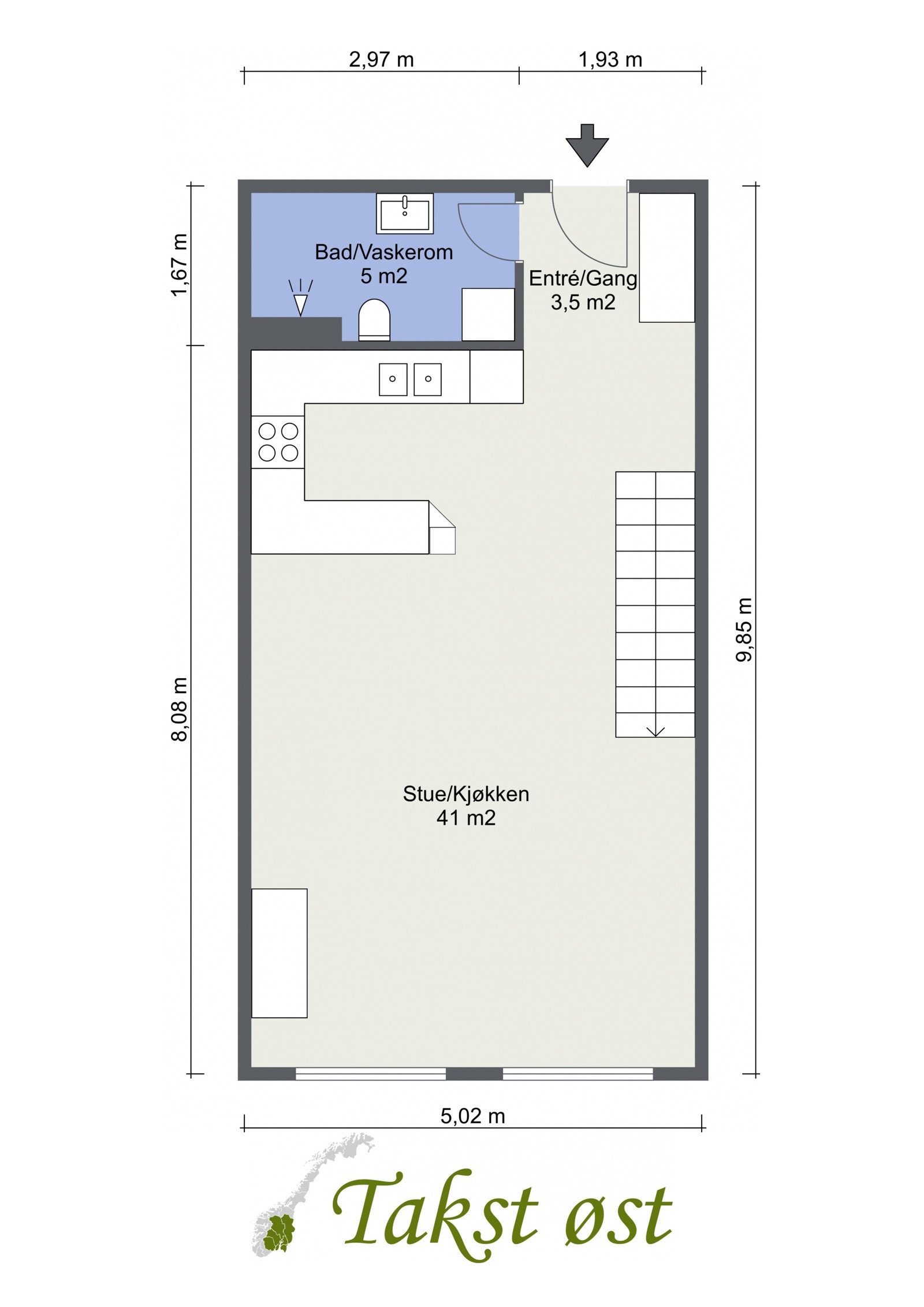 2-D plantegning 1. etasje. Galleribilde
