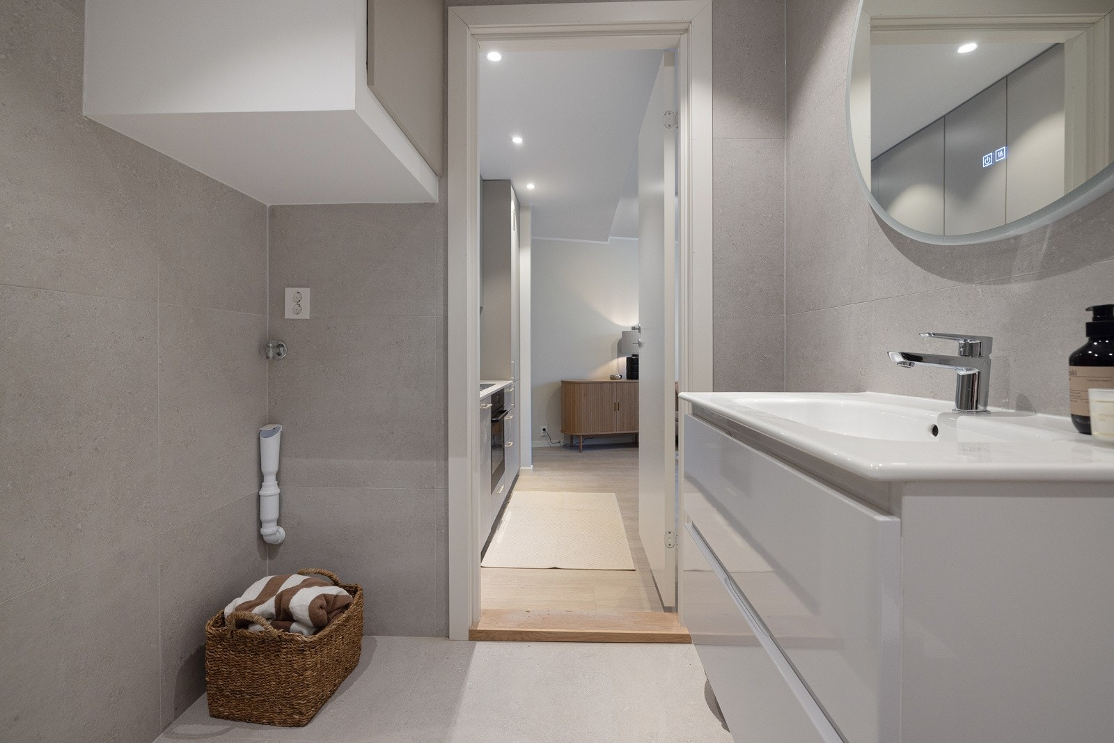 Det er opplegg for egen vaskemaskin. Galleribilde