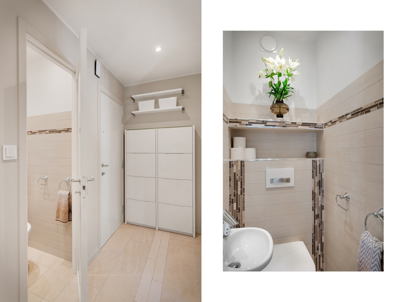 Fra gangen er det inngang til toalettrommet. Galleribilde