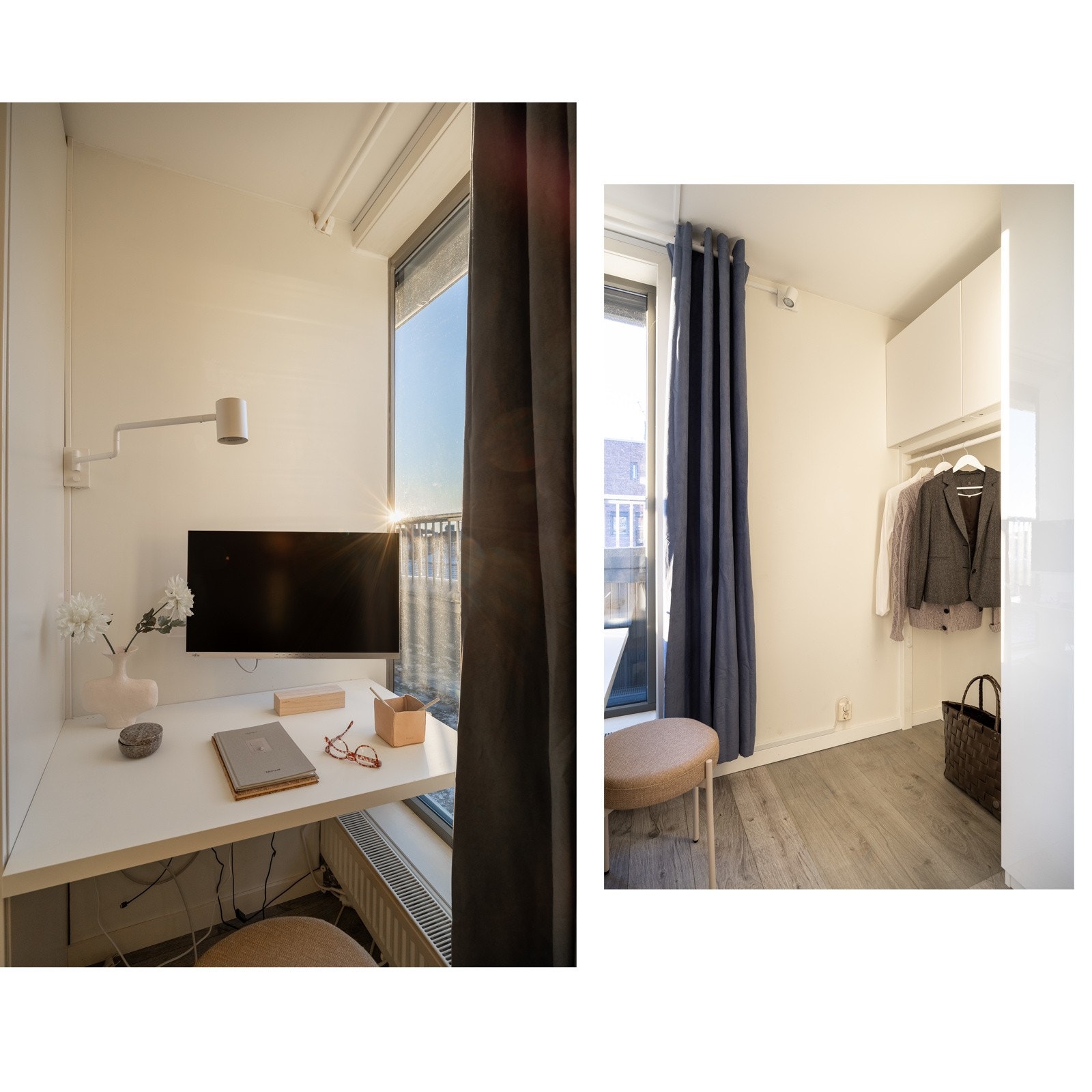 Praktisk rom med plass for både hjemmekontor og oppbevaring. Galleribilde