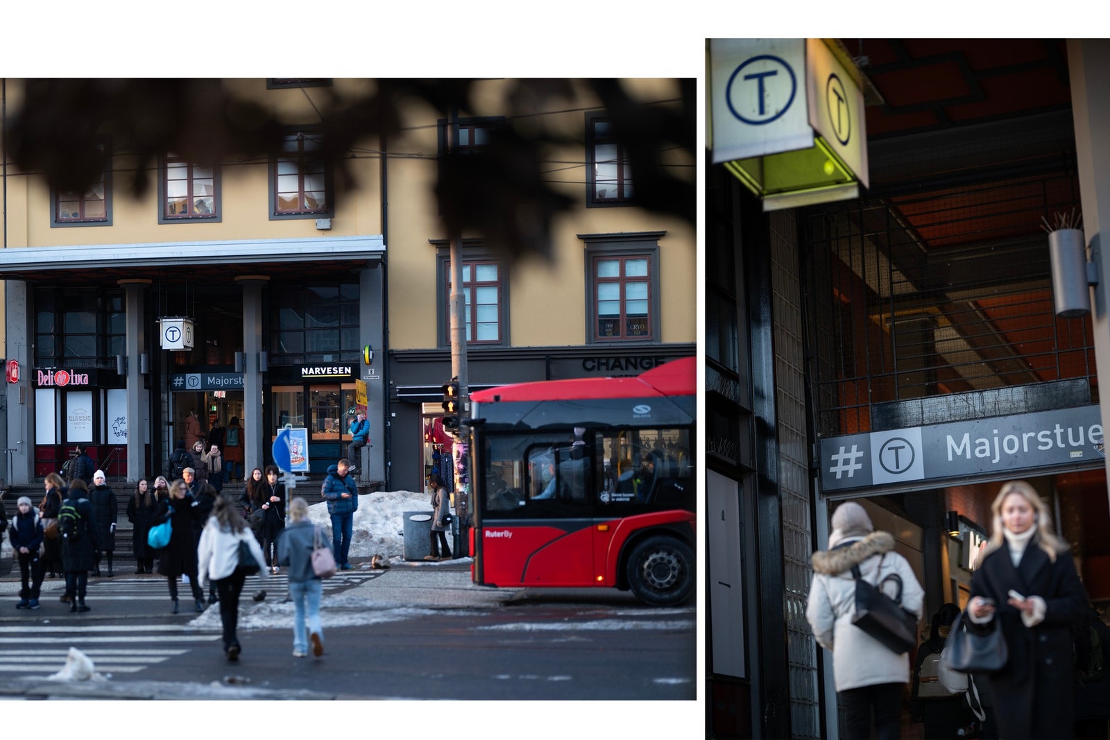 Majorstuen - et sentralt knutepunkt i Oslo med enkel tilgang til både T-bane, buss og trikk, omgitt av butikker, kafeer og restauranter. Galleribilde