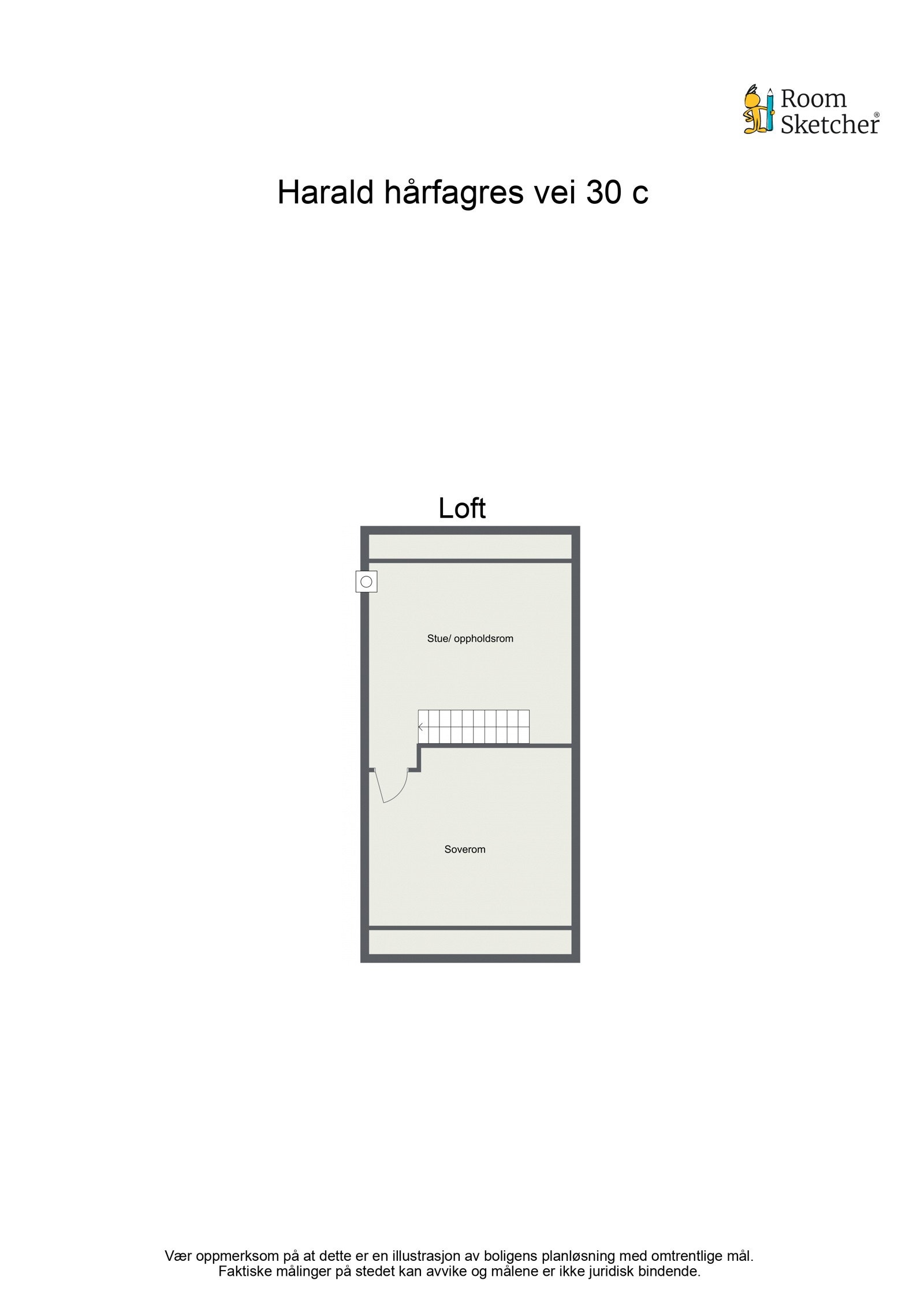Plantegning loft. Galleribilde