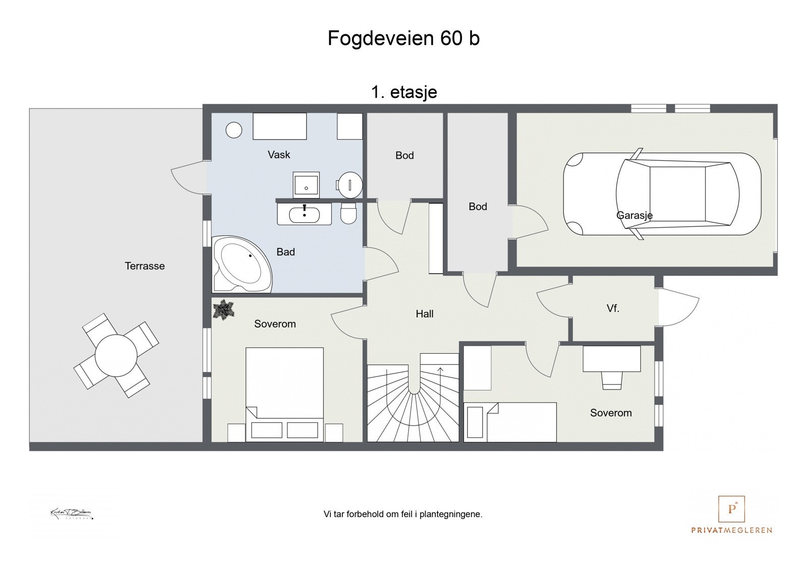 Plantegning 1. etasje Galleribilde