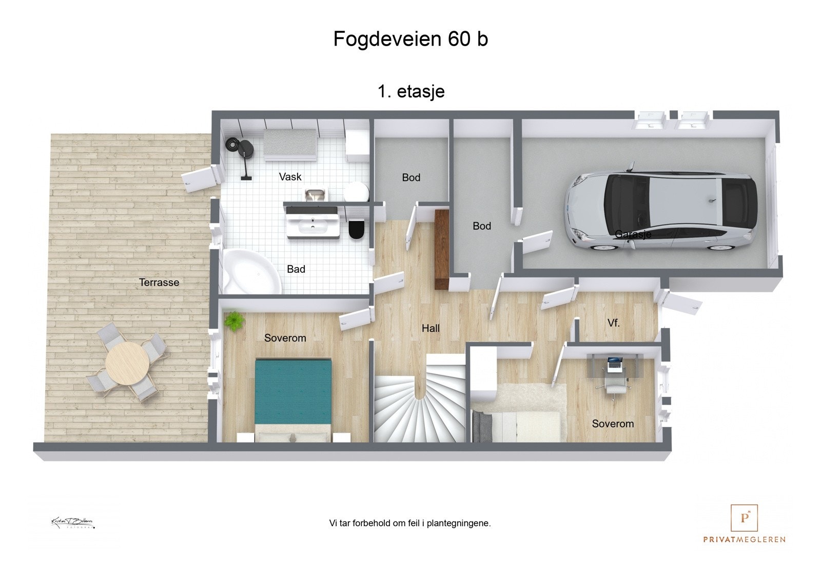 Plantegning 1. etasje Galleribilde