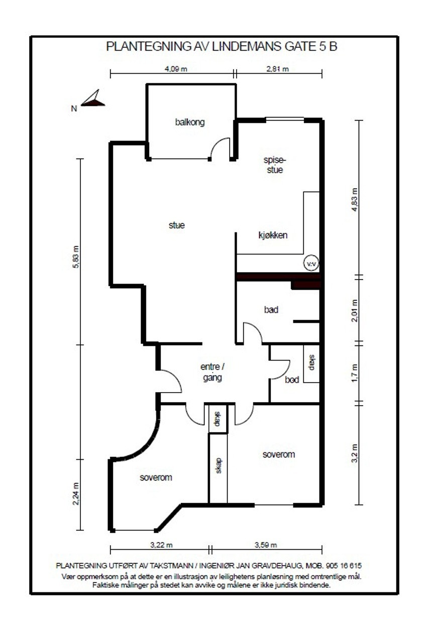 Arelaleffektiv planløsning Galleribilde