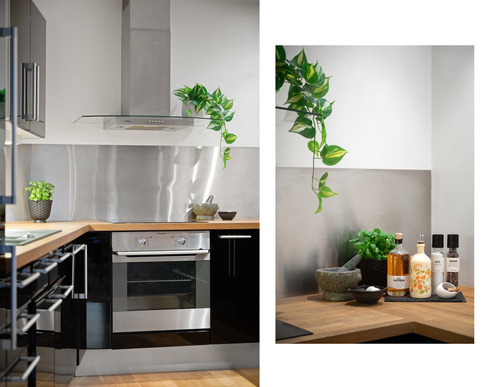 Integrert stekeovn, platetopp, oppvaskmaskin og kjøleskap med fryser Galleribilde