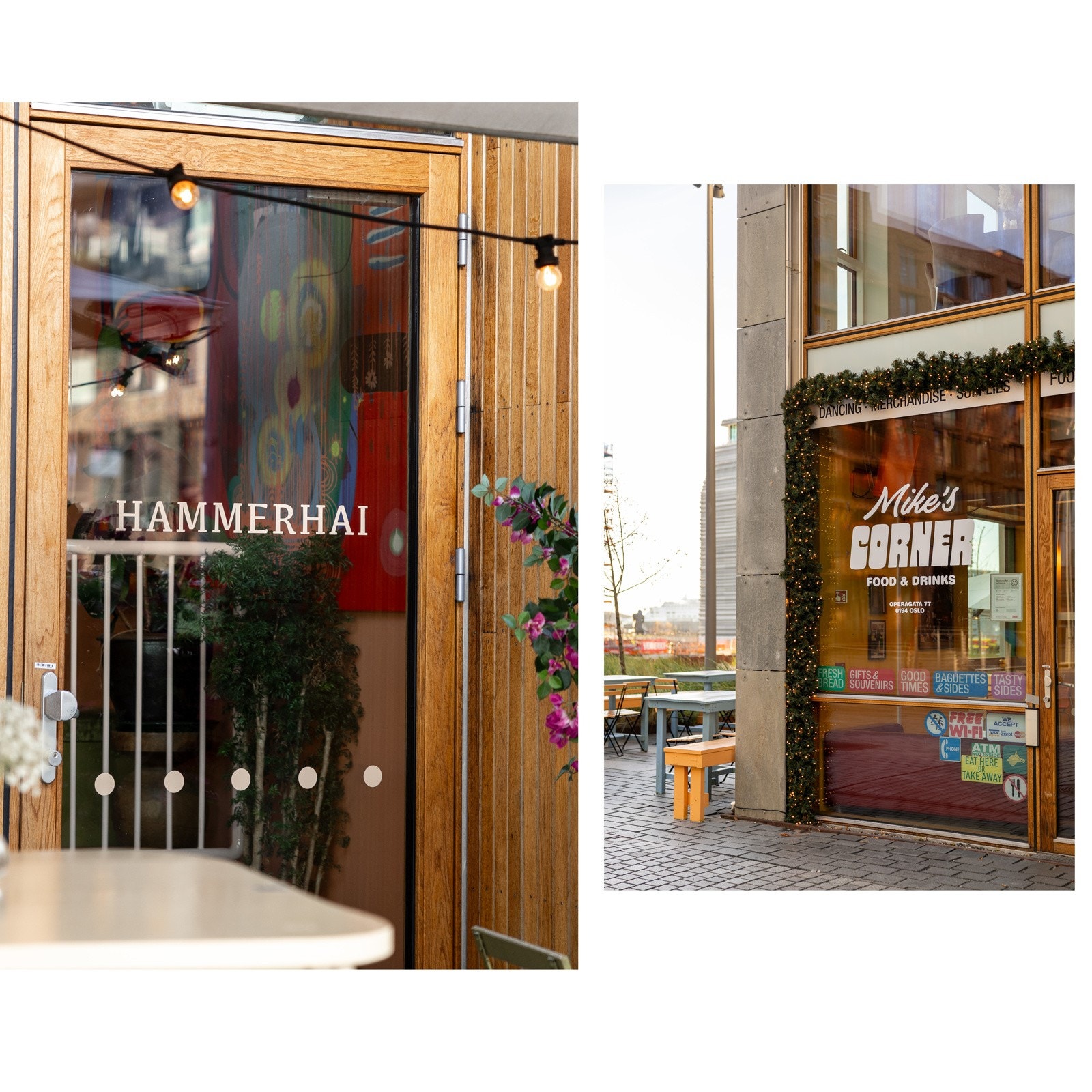 Bjørvika er et moderne område med flere fasiliteter, servicetilbud, kaféer og restauranter av høy klasse. Galleribilde