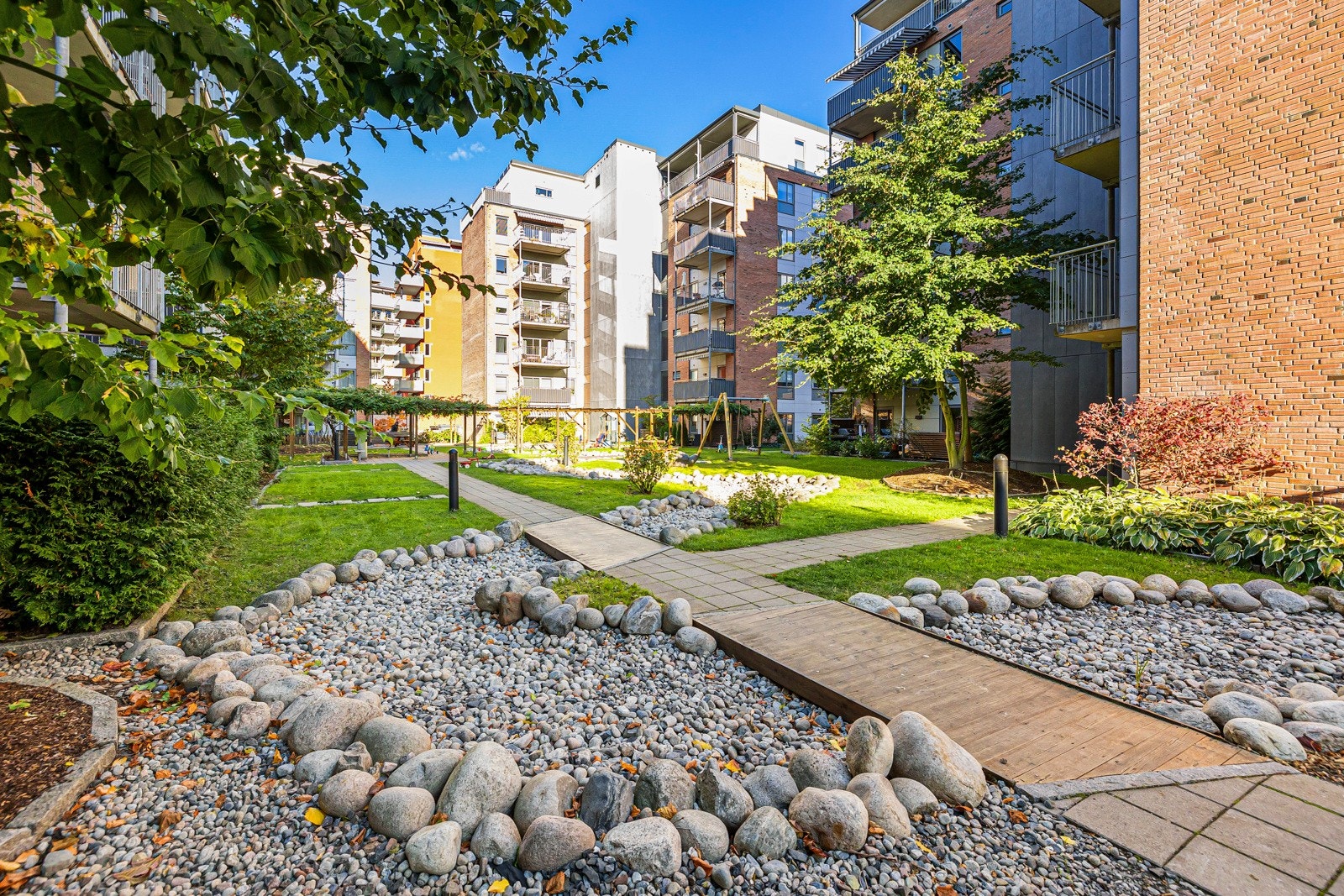 Kværnerbyen er en attraktiv bydel i stadig utvikling, bygget på det historiske området til Kverner Brug i Lodalen, perfekt plassert mellom Vålerenga, Gamlebyen og Bjørvika Galleribilde