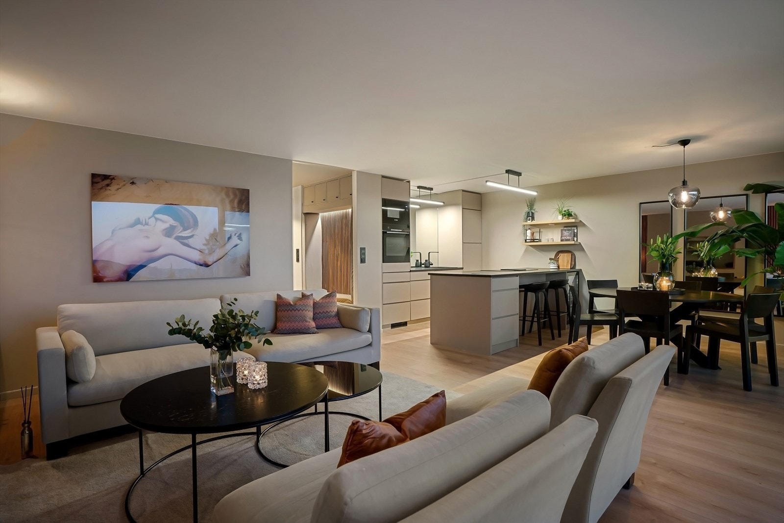 Elektrisk gulvvarme i stue/kjøkken og entre. Galleribilde