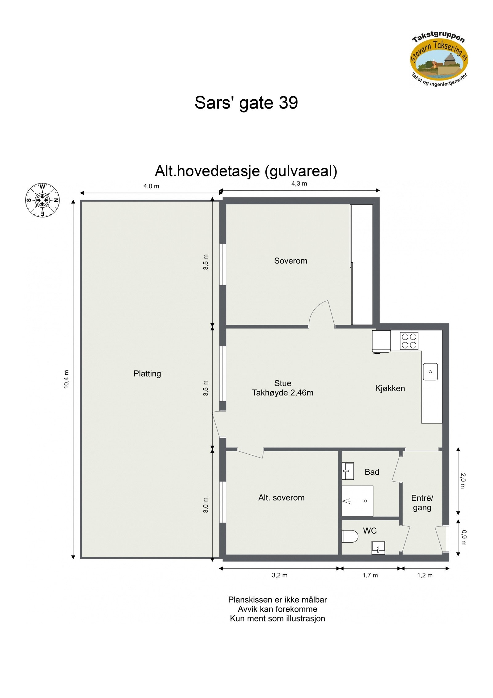 Alternativ planløsning. Galleribilde