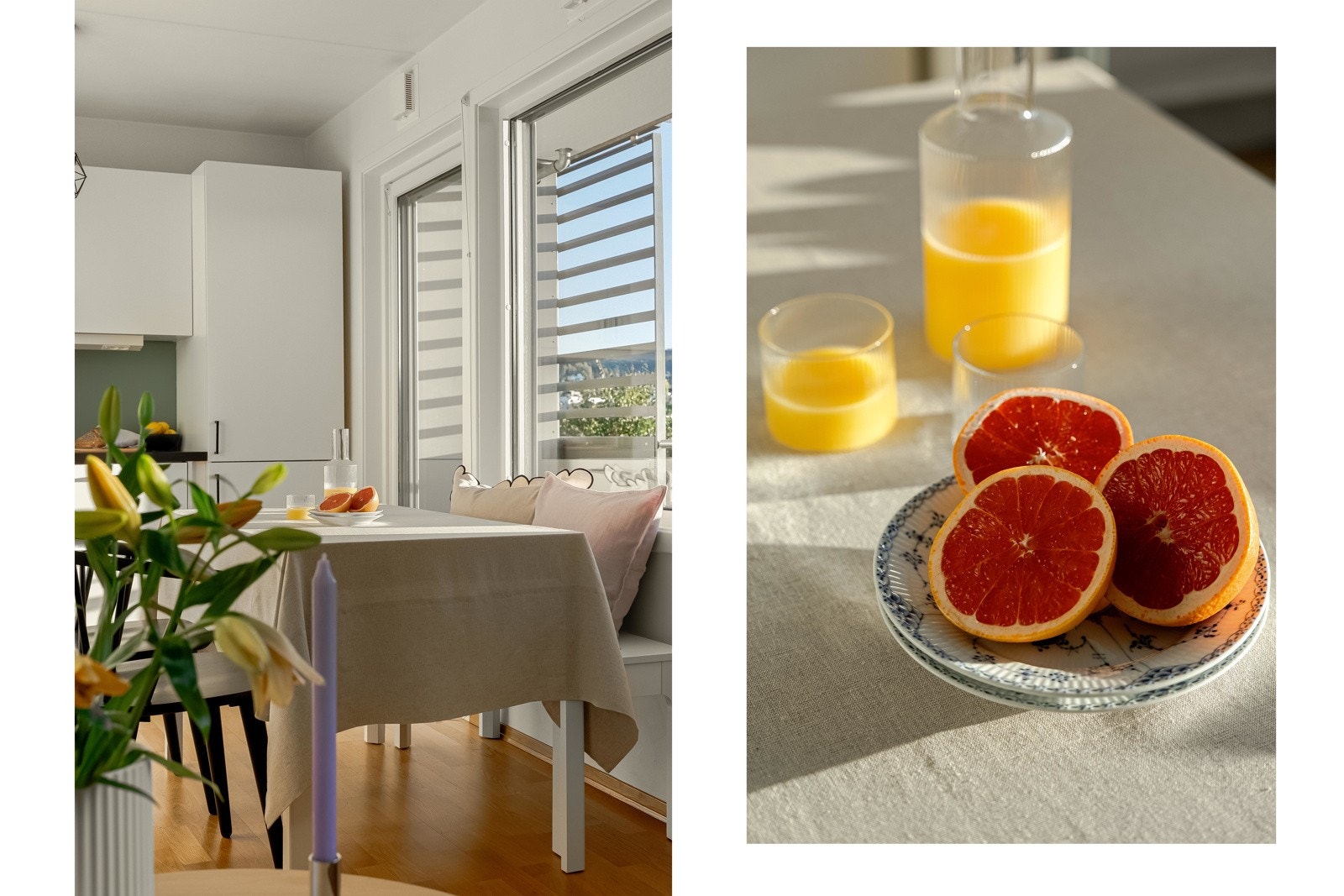 Ettersom balkongen har adkomst fra kjøkkenet, blir veien ekstra kort for å også ta med seg frokosten ut. Galleribilde