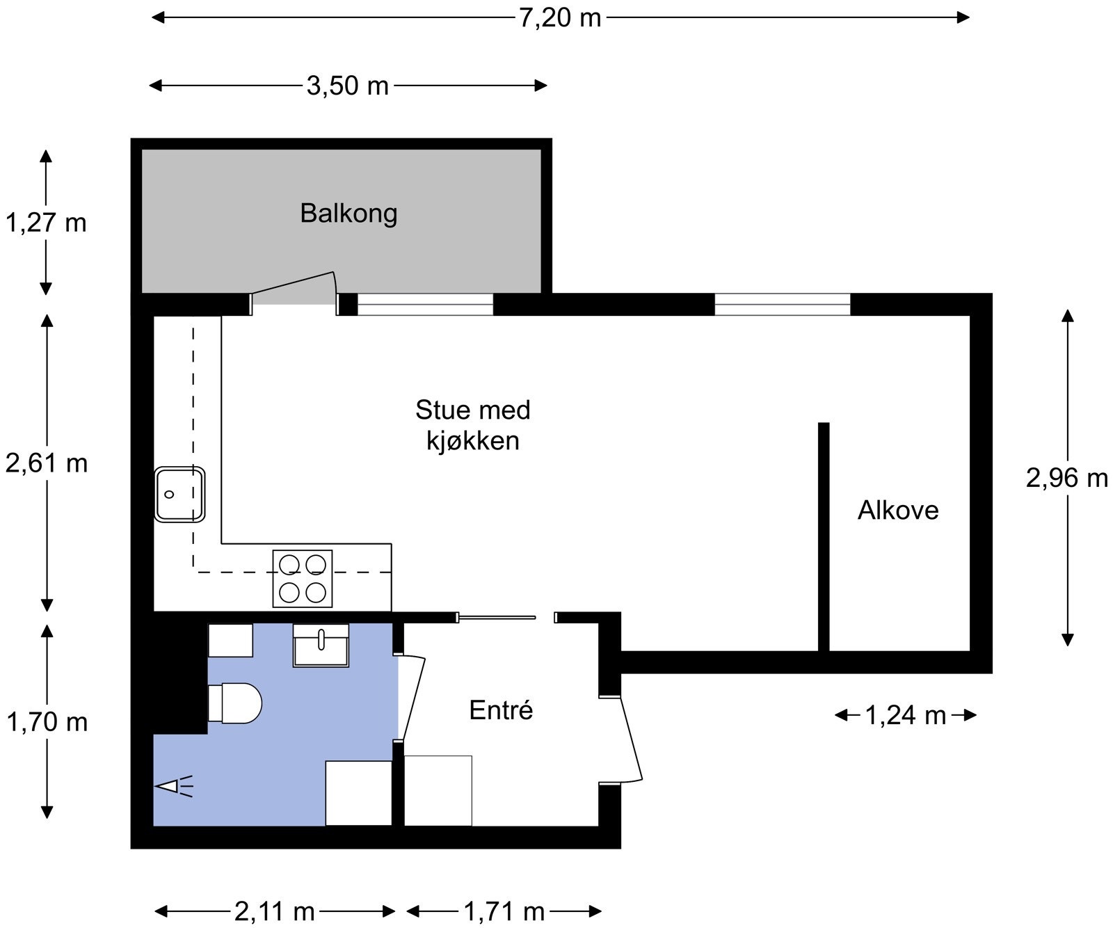 Vi begynner med plantegningen slik at du får god oversikt før du blar videre. Galleribilde
