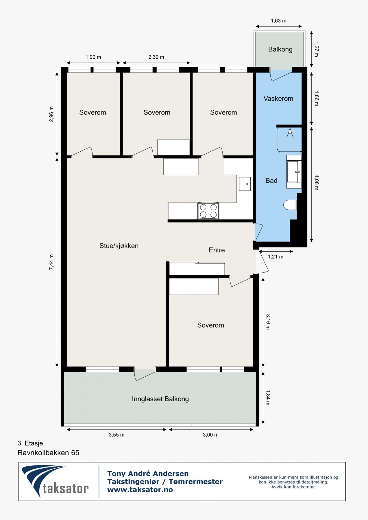 Gjennomgående planløsning med god arealfordeling Galleribilde