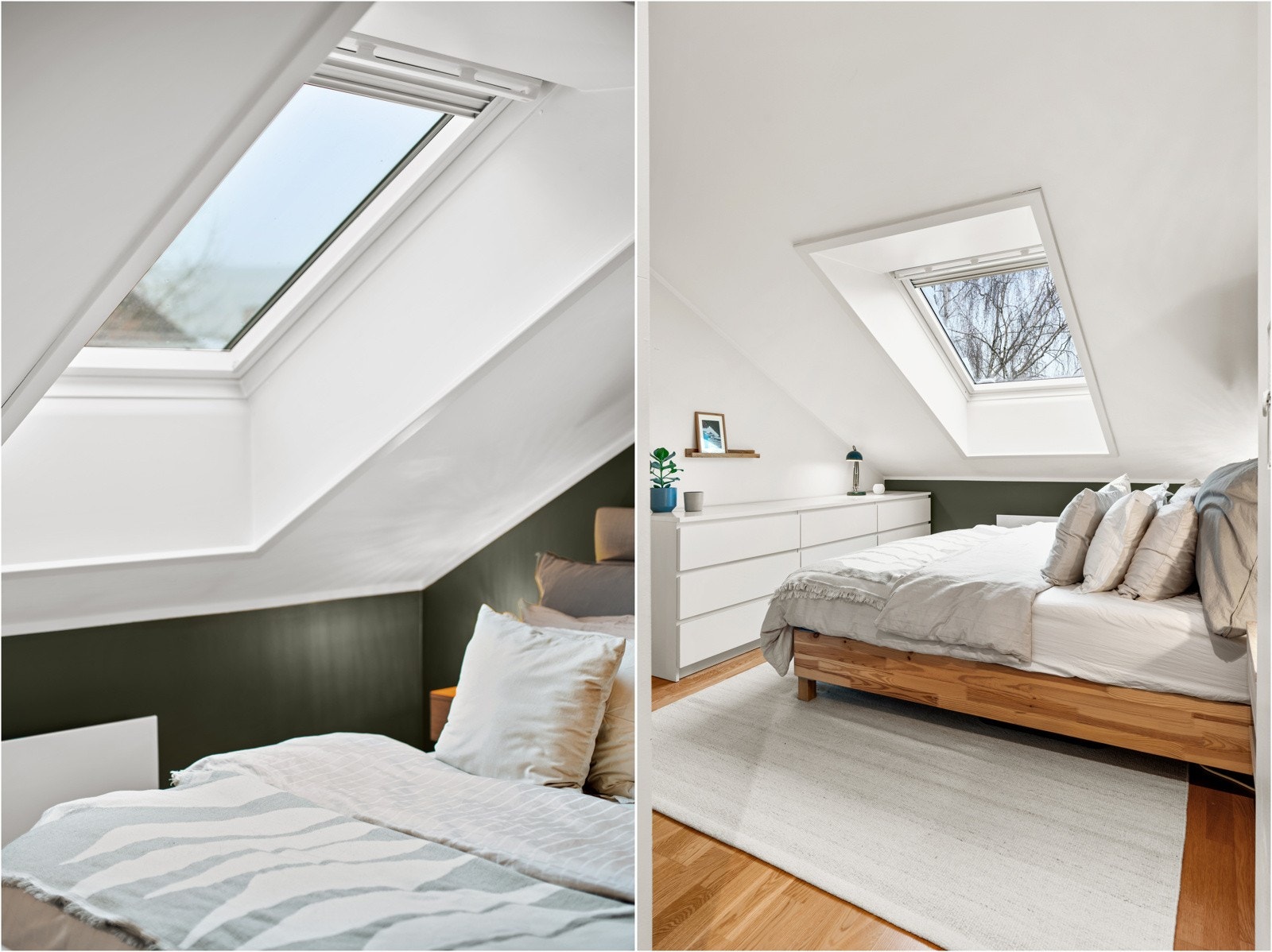 Hele leiligheten vender inn mot rolig gårdsrom. Her er alt lagt til rette for en god natt søvn. Galleribilde