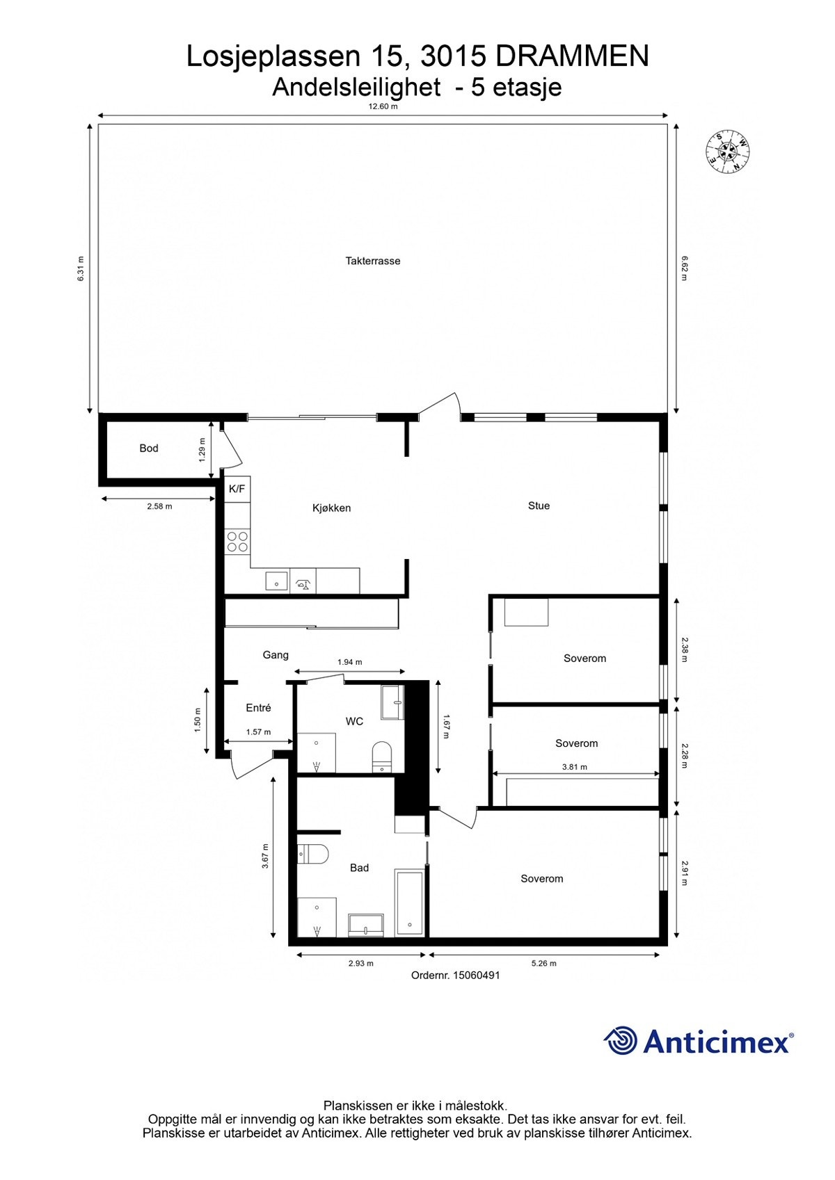Plantegning - Andelsleilighet - 5 etasje Galleribilde