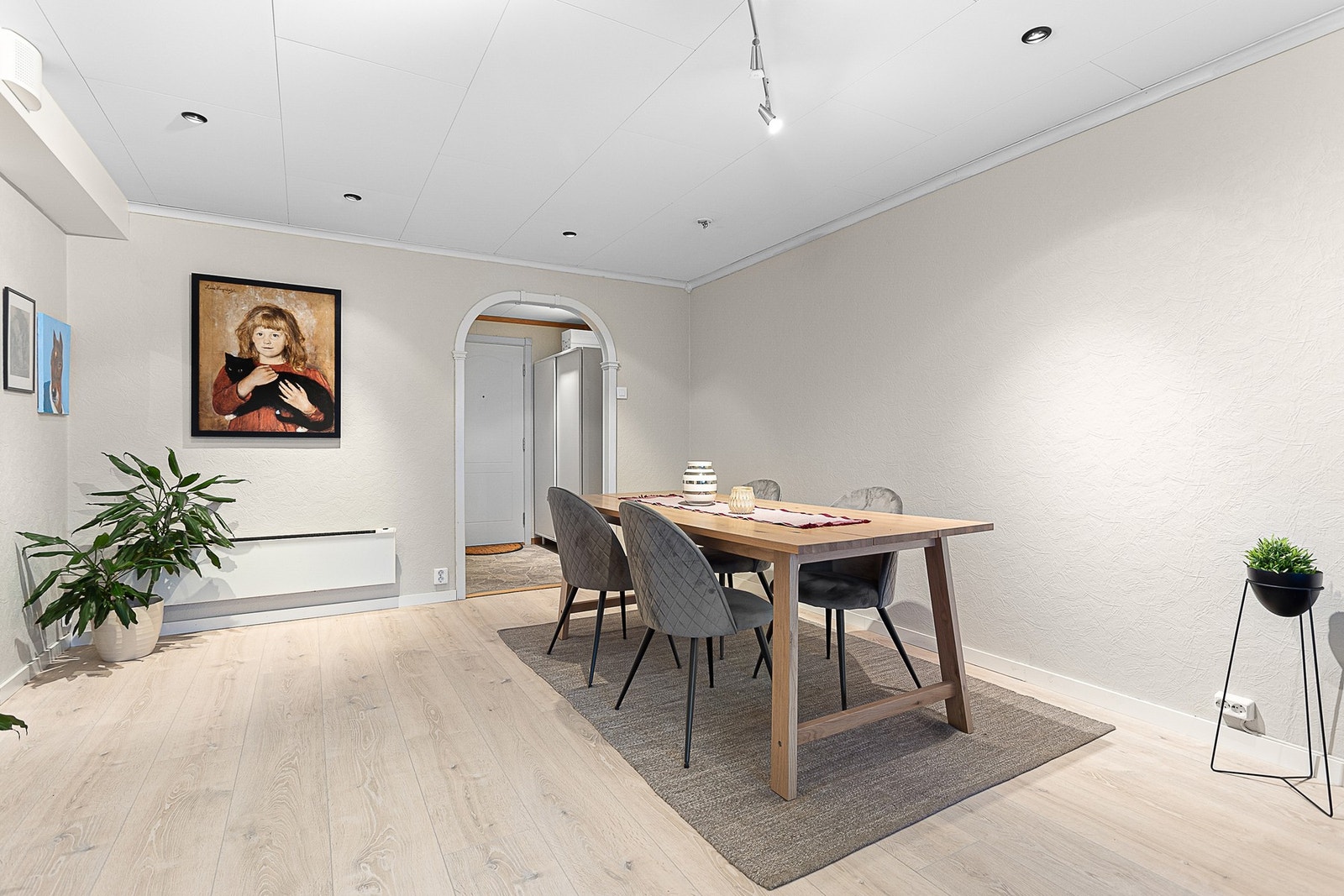 Downlights i himling i stueområde Galleribilde