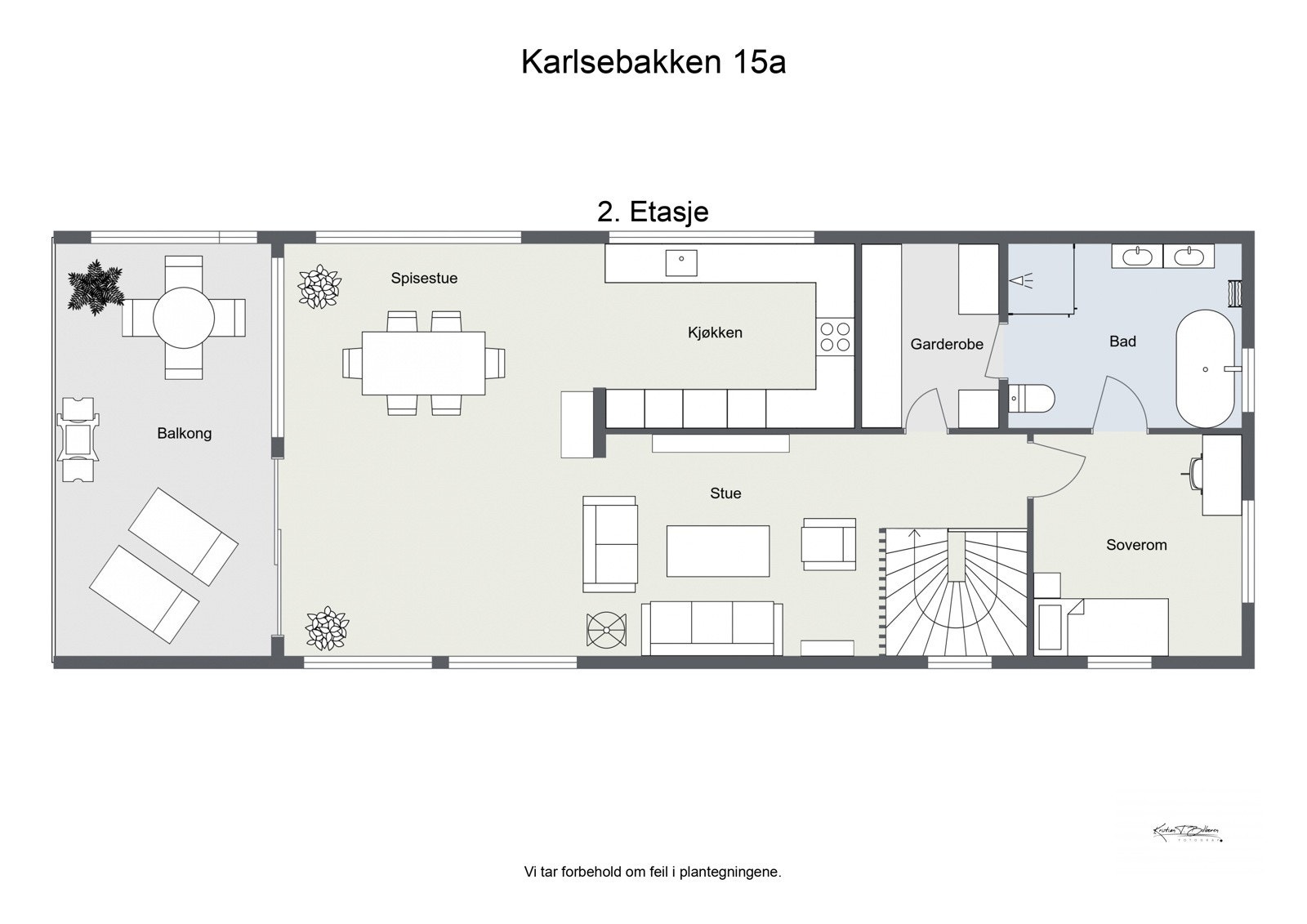 Gjør deg kjent med planløsningen i 2.etasje Galleribilde