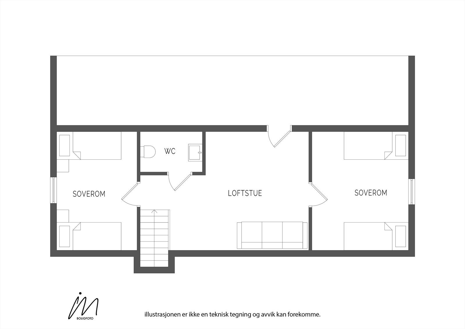 Plantegning loft Galleribilde