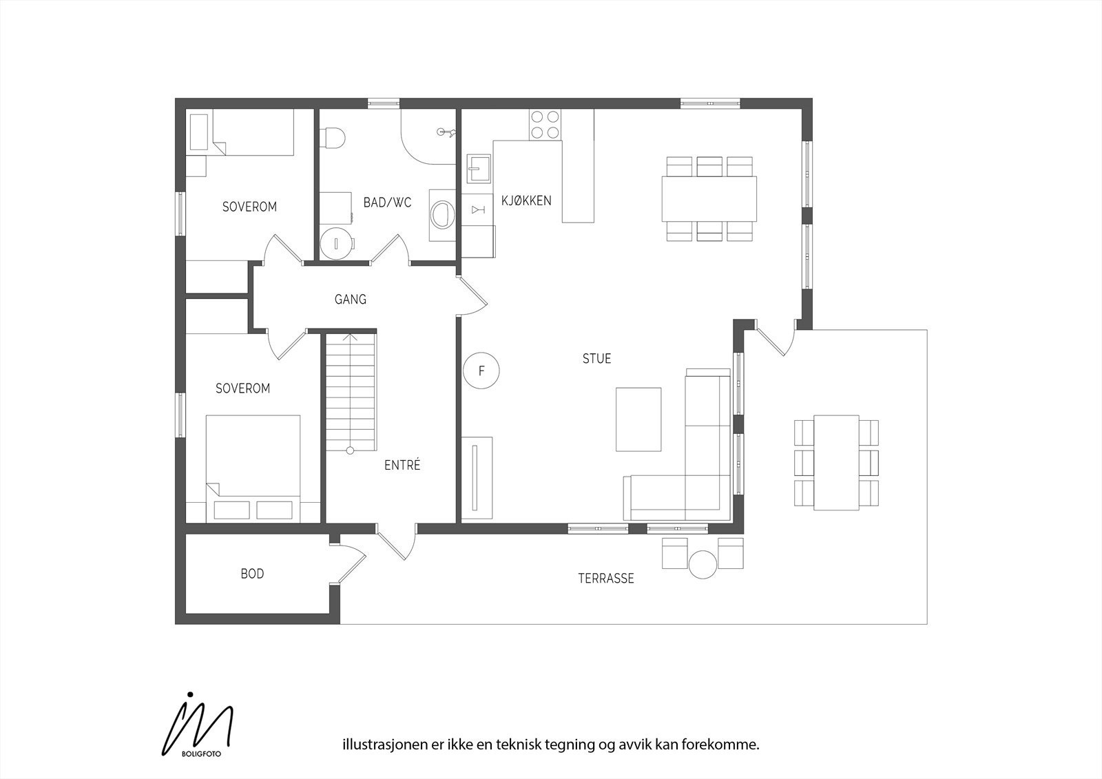 Plantegning hovedplan Galleribilde