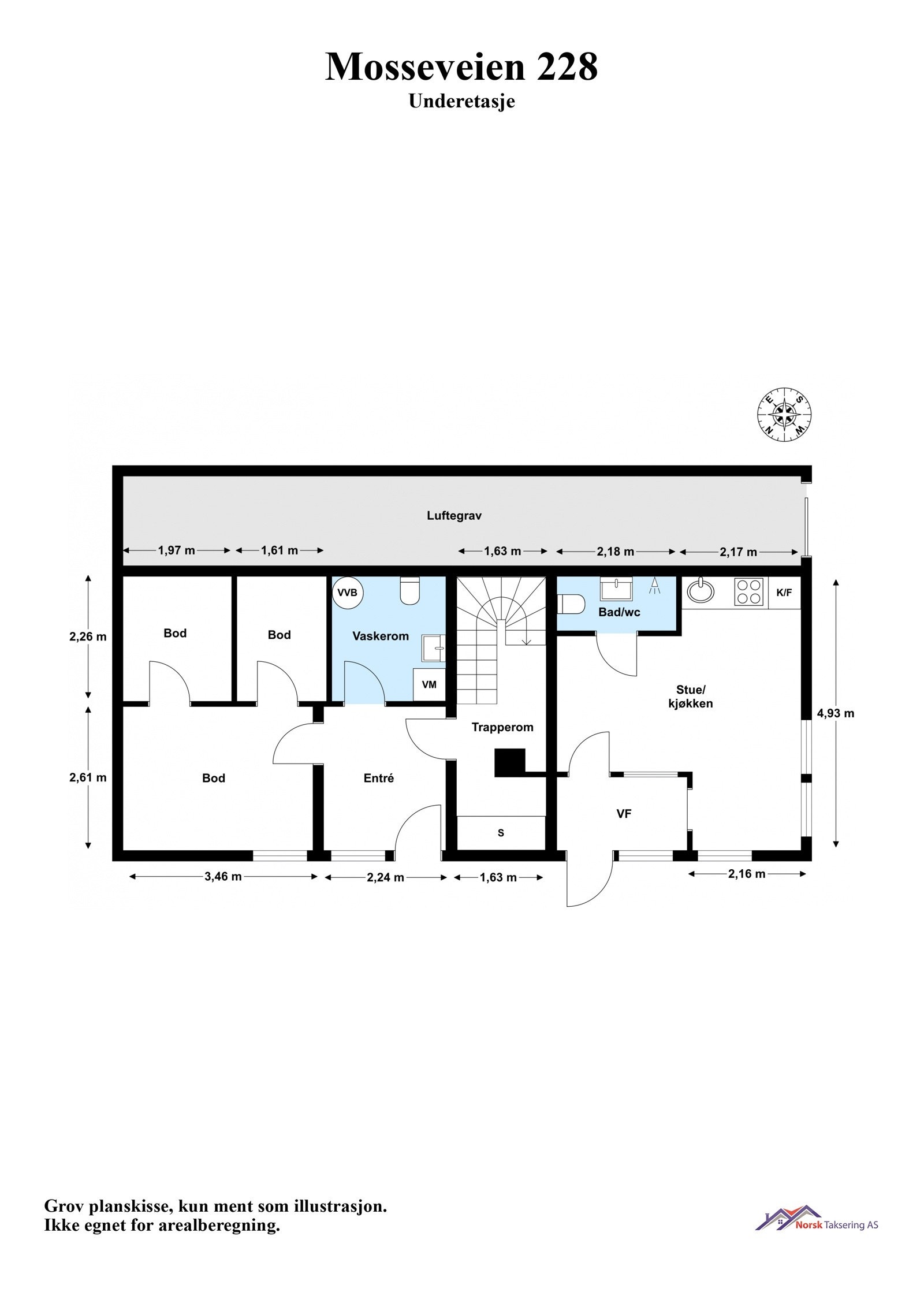 Mosseveien 228 - Underetasje Galleribilde