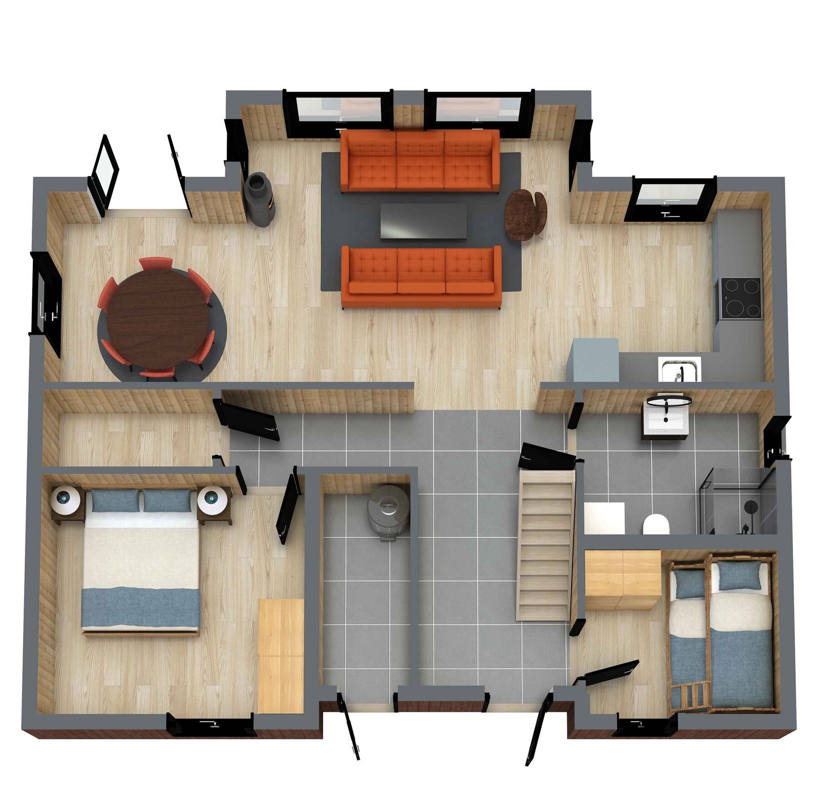 3D illustrasjon hovedplan Galleribilde