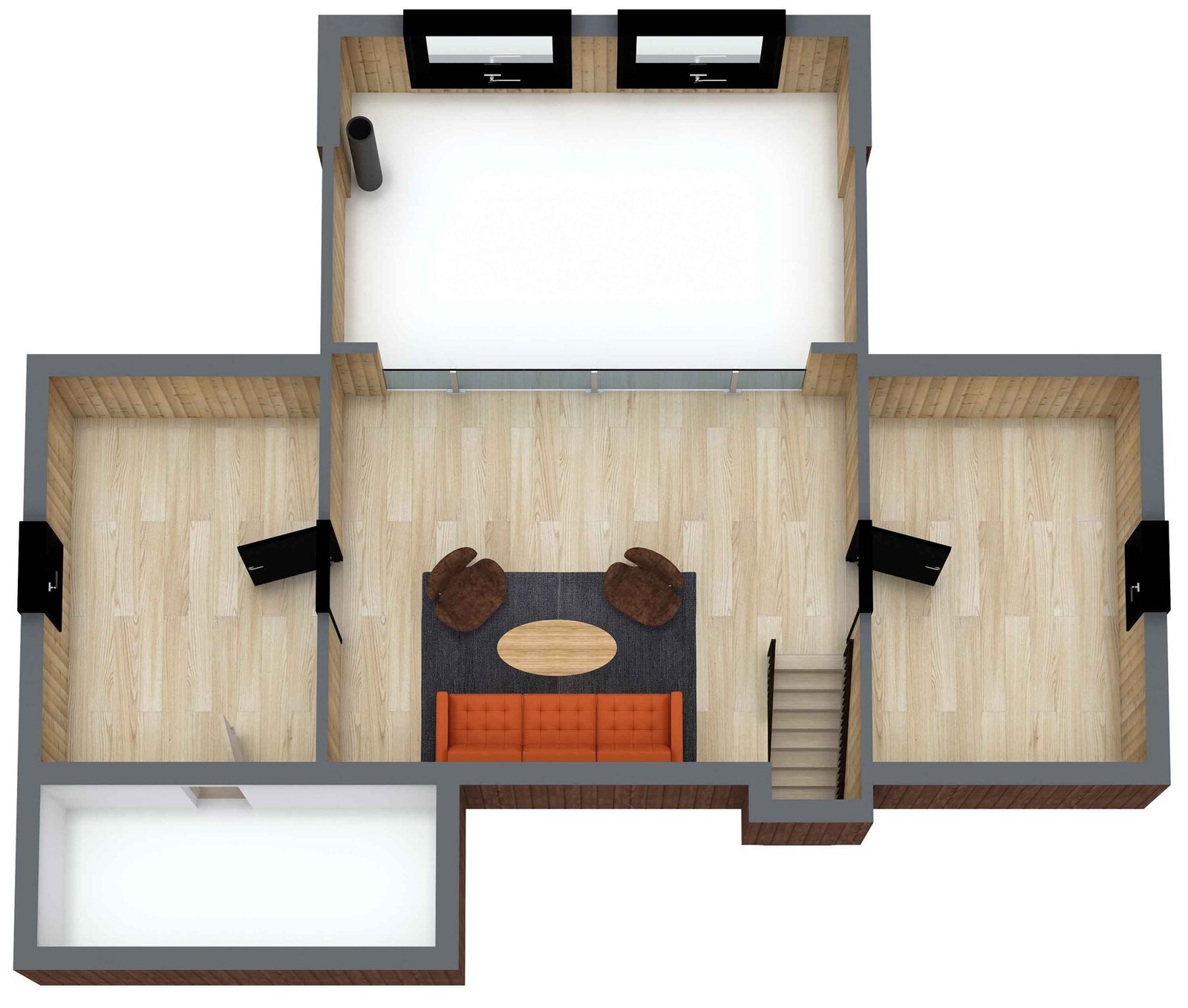 3D illustrasjon hemsplan Galleribilde