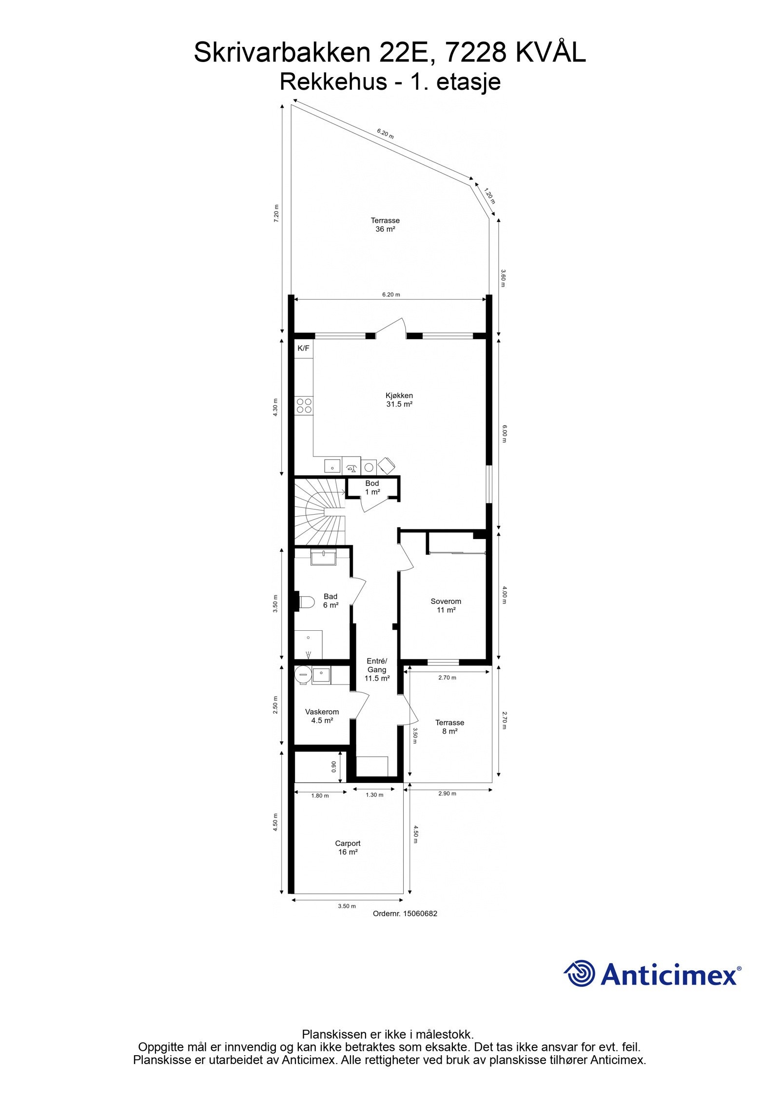 Plantegning første etasje. Galleribilde