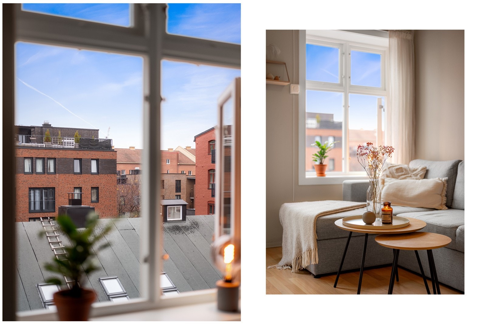 Det er store vindusflater som slipper inn rikelig med naturlig lys i boligen. Galleribilde