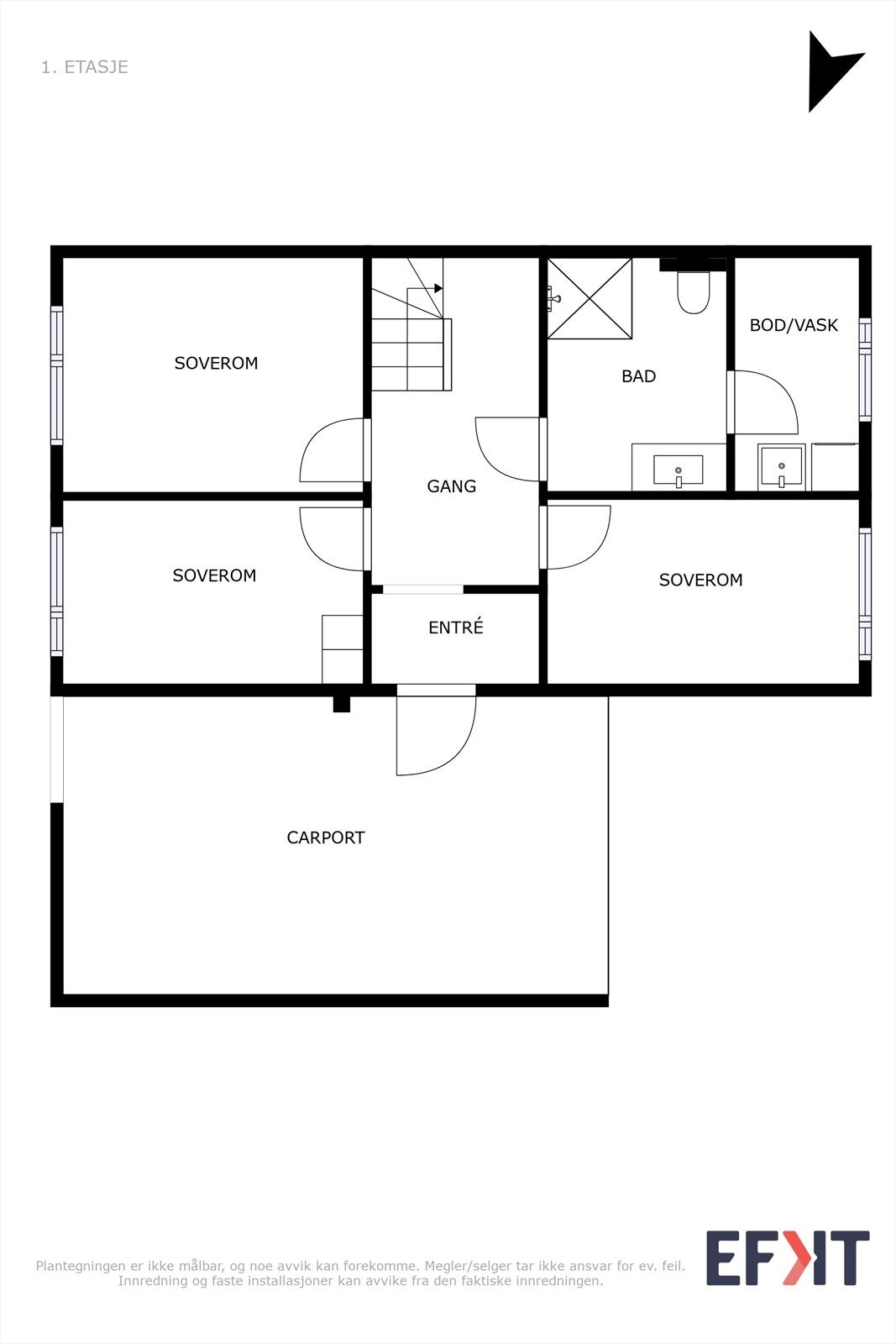 Plantegning 1. etasje. Galleribilde