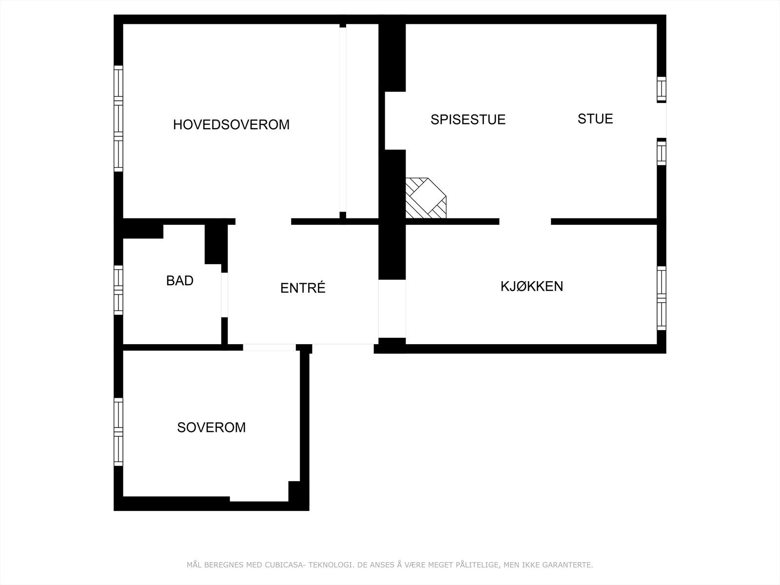 Før vi viser dere resten av boligen så ønsker jeg at du orienterer deg med plantegning av boligen. Galleribilde