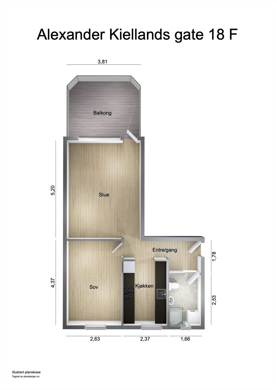Illustrert planskise. Galleribilde