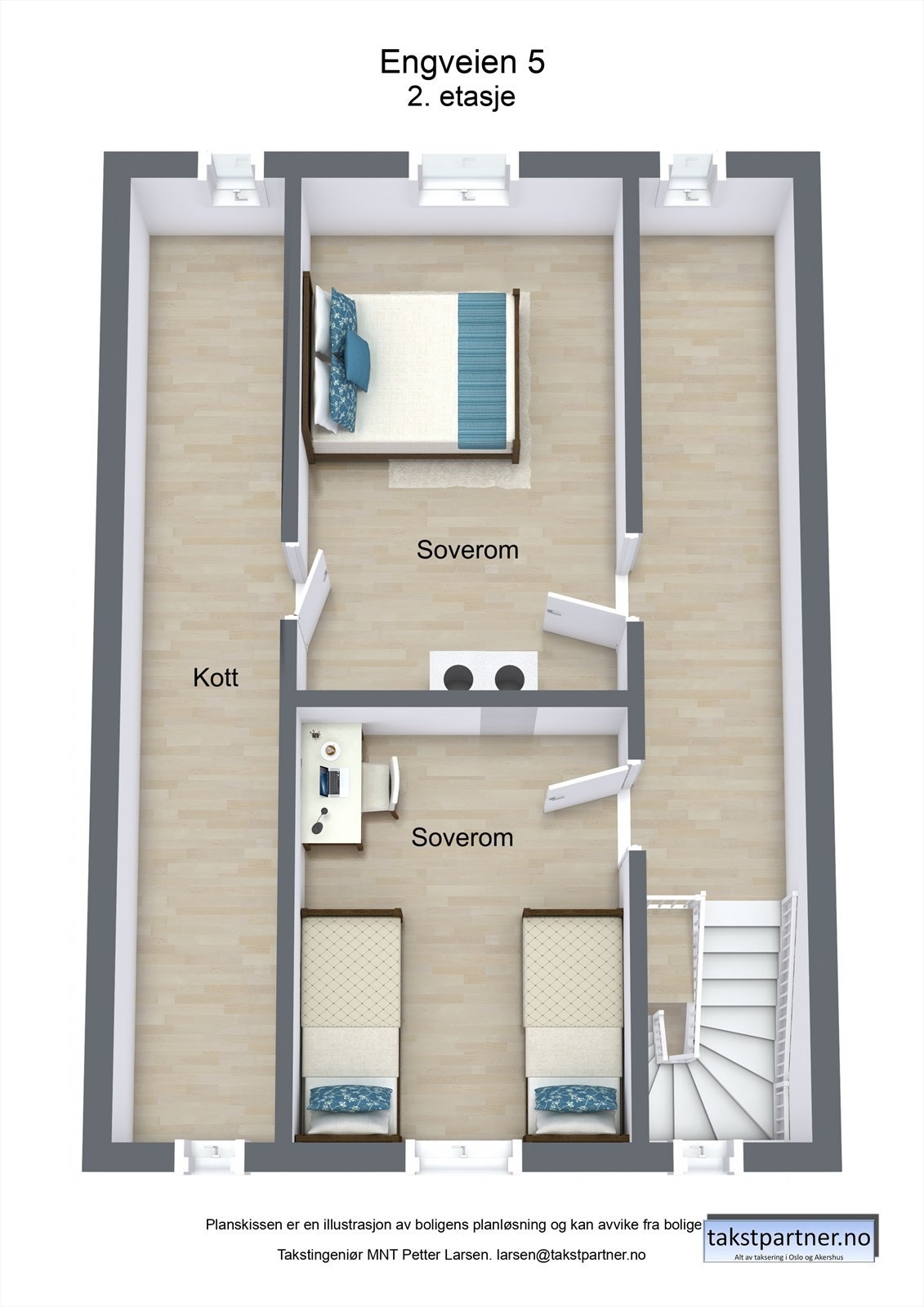 Planløsning 2. etasje Galleribilde