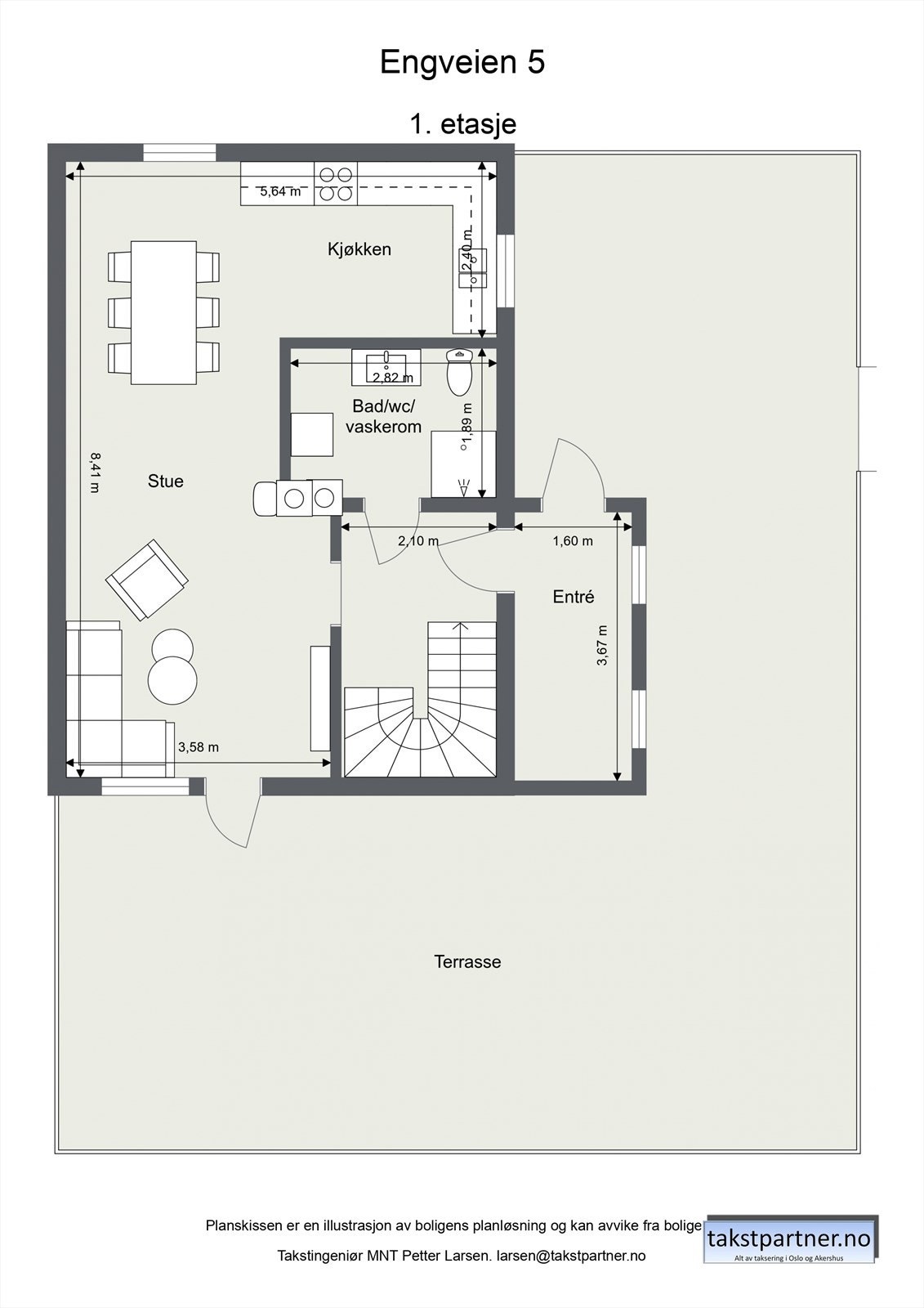 Plantegning 1. etasje (rombetegnelse etter dagens bruk) Galleribilde