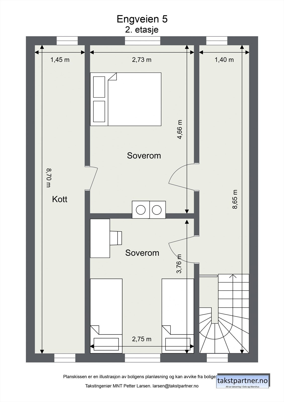 Plantegning 2. etasje (rombetegnelse etter dagens bruk) Galleribilde