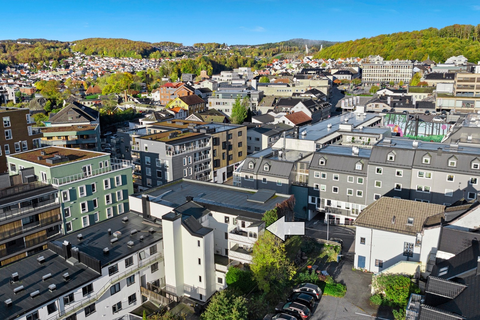 Her har du alle byens fasiliteter rett på utsiden av døren. Galleribilde