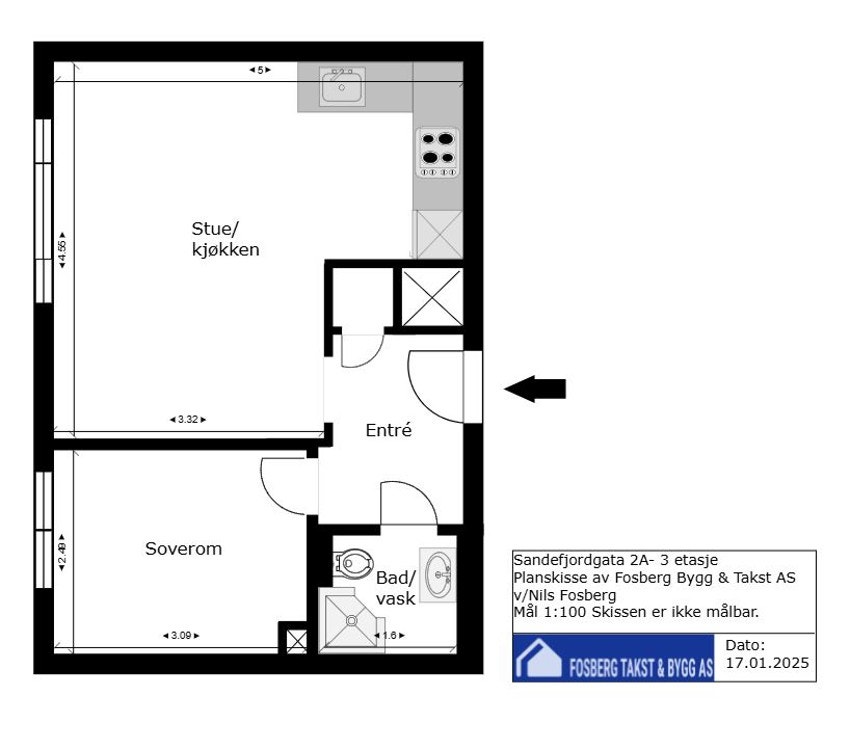 Plantegning. I tillegg medfølger det bod i kjeller og på loft. Galleribilde
