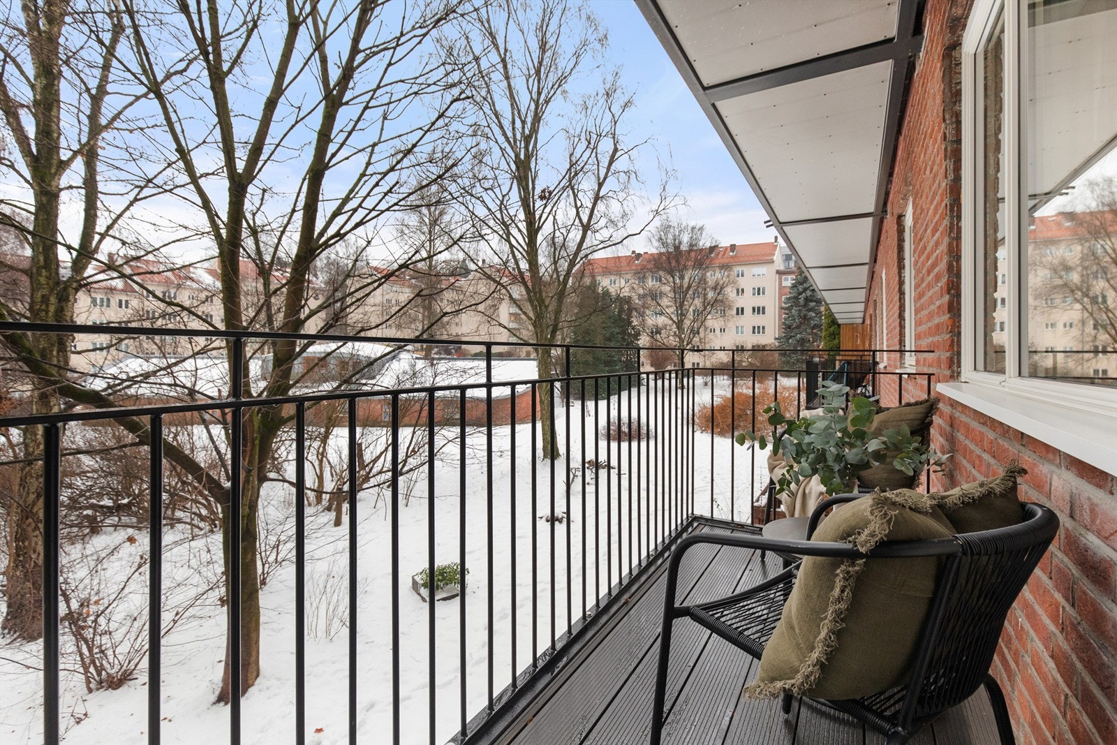 Balkongen er på 4 kvm og vender mot sydøst Galleribilde