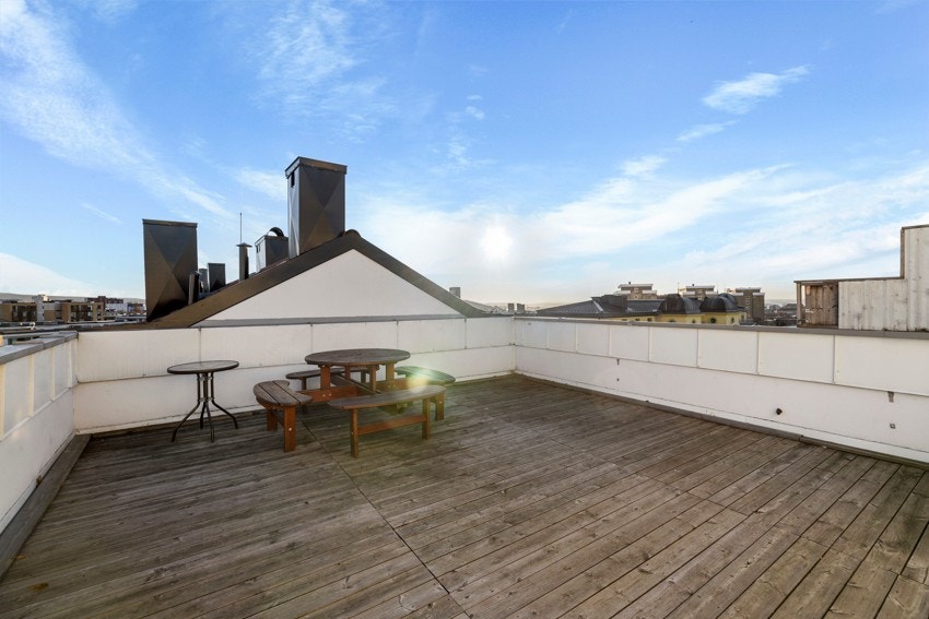 - Felles takterrasse i borettslaget - Galleribilde