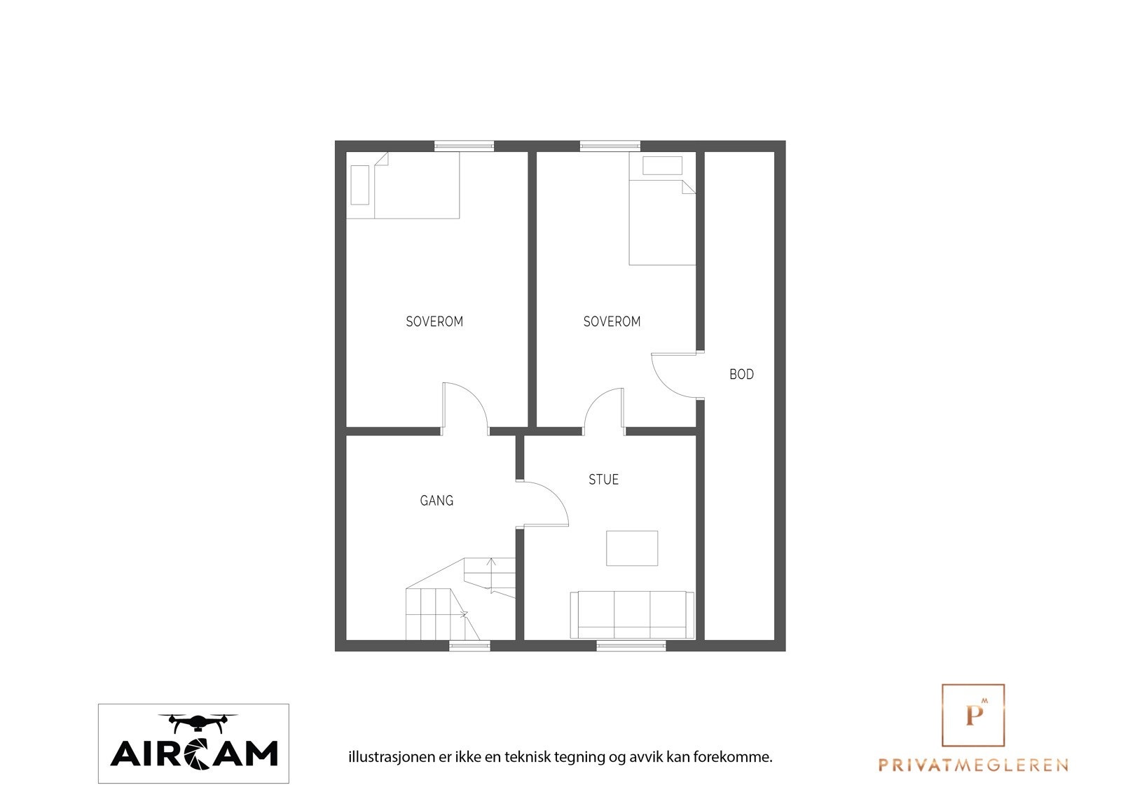 Planløsning 2. etasje. Galleribilde