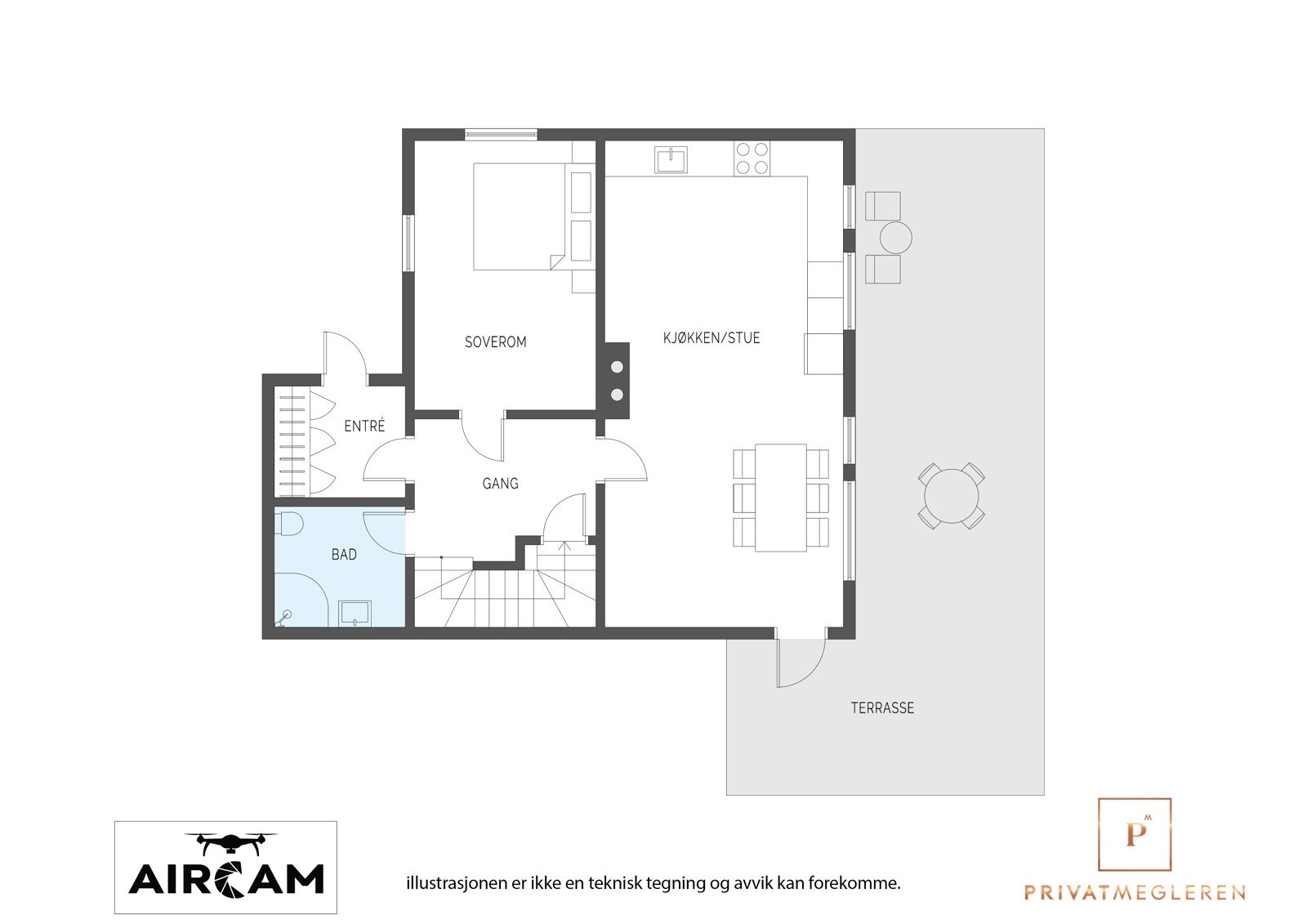 Planløsning 1. etasje Galleribilde