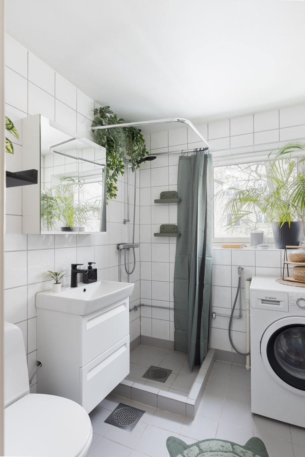 Flislagt baderom med varmekabler. Galleribilde