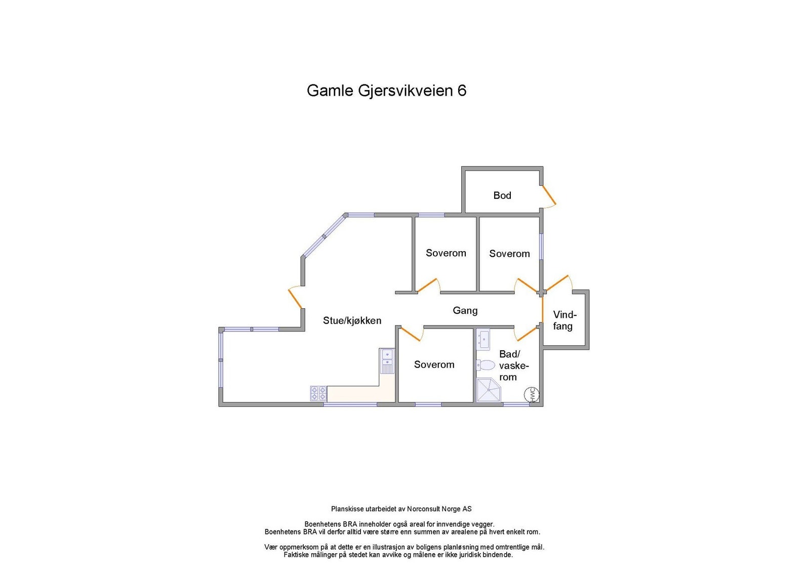 Hyttens planskisse Galleribilde