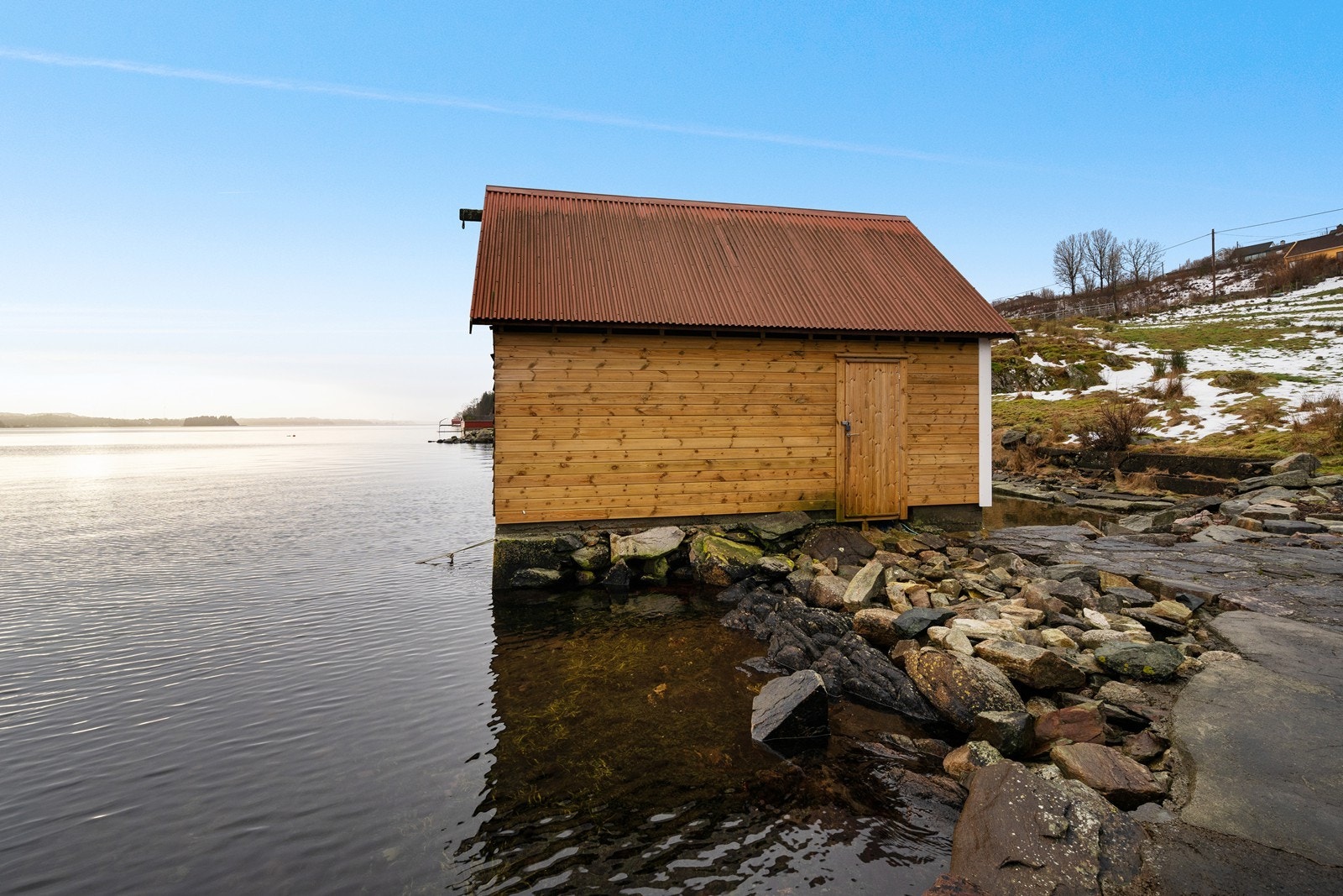 Naustet har delvis ny kledning Galleribilde