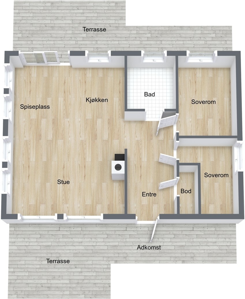 Plantegning Galleribilde